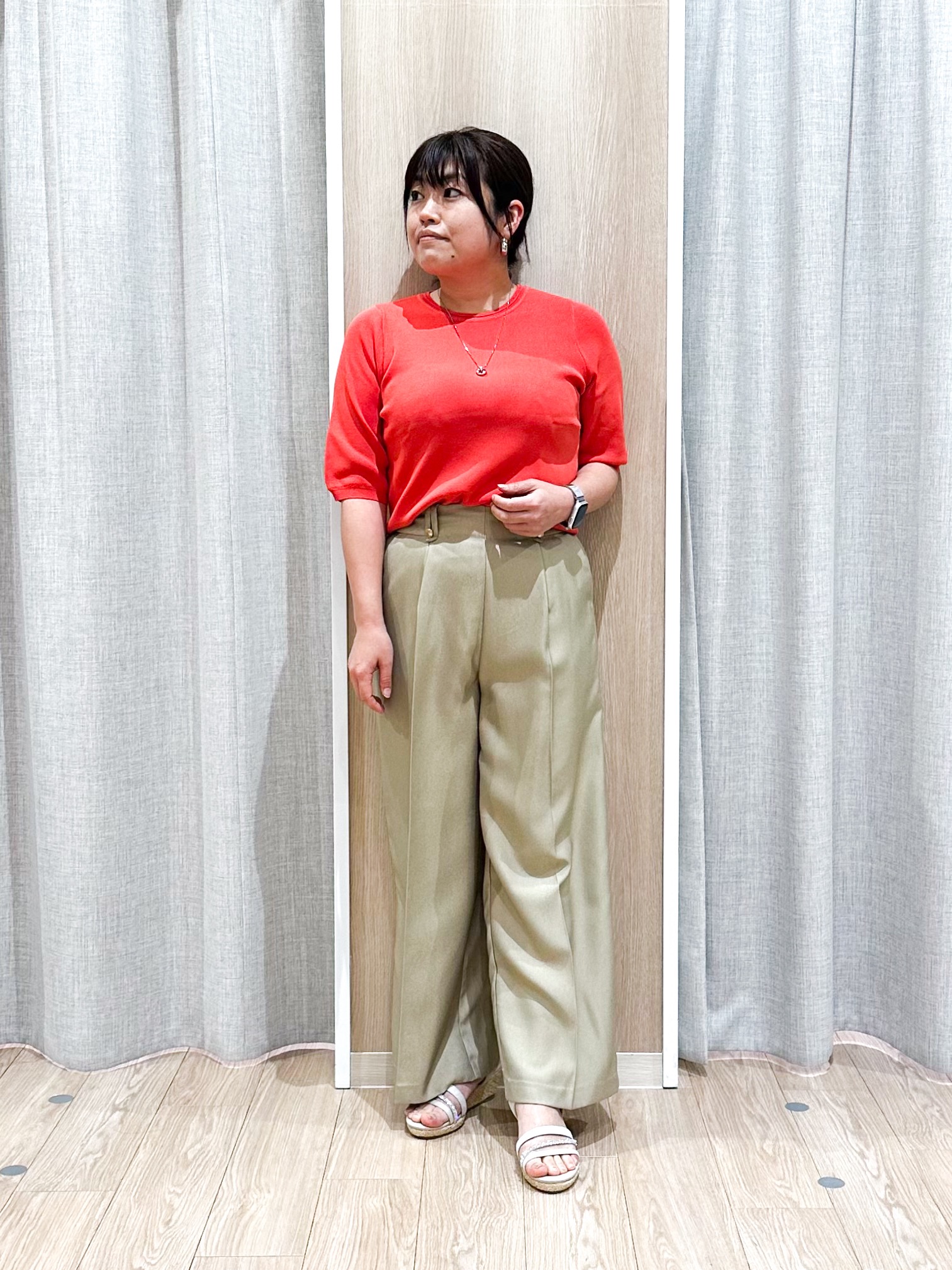naoさんの「grove｜【洗える】大人のストライプ フーディシャツ」を使ったコーディネート
