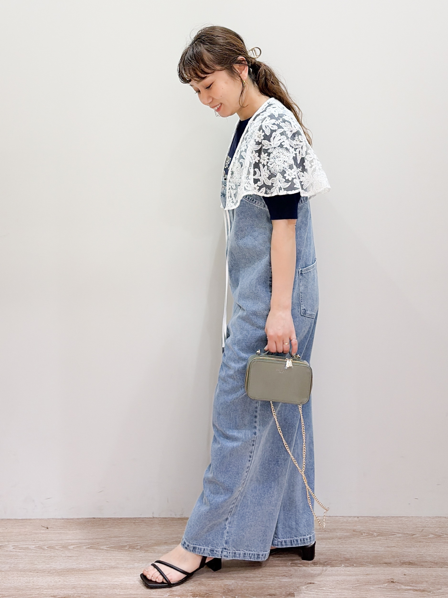 risayanさんの「OPAQUE.CLIP｜刺繍レースケープ【洗濯機OK】」を使ったコーディネート
