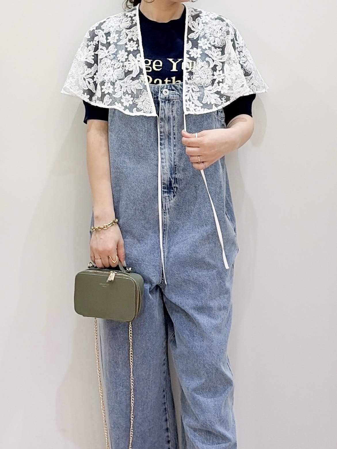 risayanさんの「OPAQUE.CLIP｜刺繍レースケープ【洗濯機OK】」を使ったコーディネート