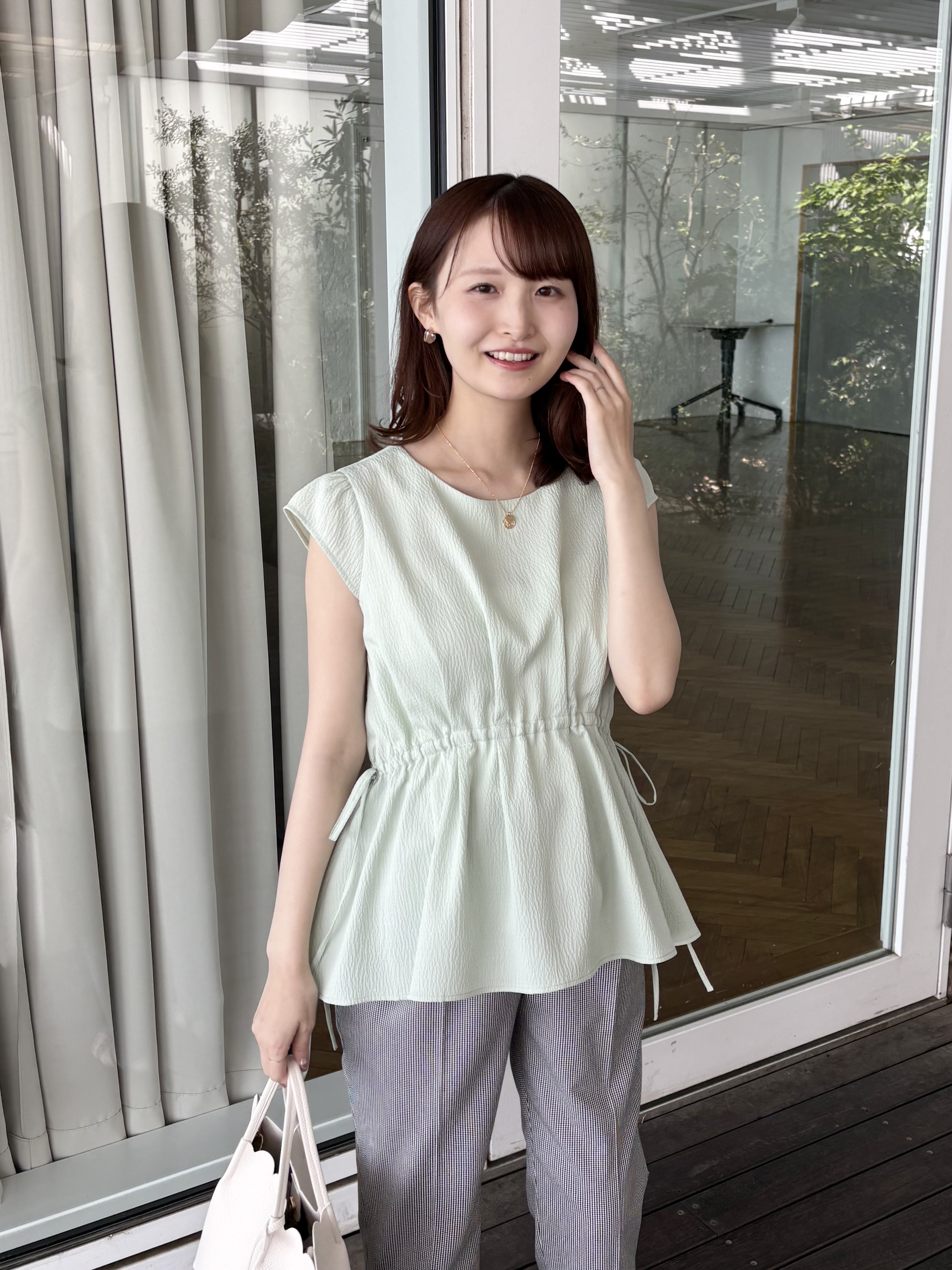 みさかさんの「index｜【接触冷感】ビジューボタンカーディガン《抗ピリング／洗濯機OK》」を使ったコーディネート
