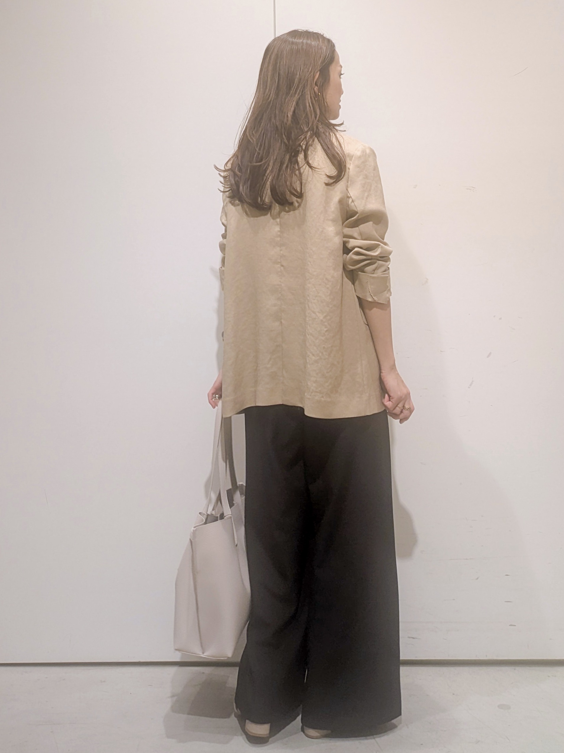 machiさんの「OPAQUE.CLIP｜【UV／接触冷感】ダブルブレストジャケット《防シワ加工／洗える》」を使ったコーディネート