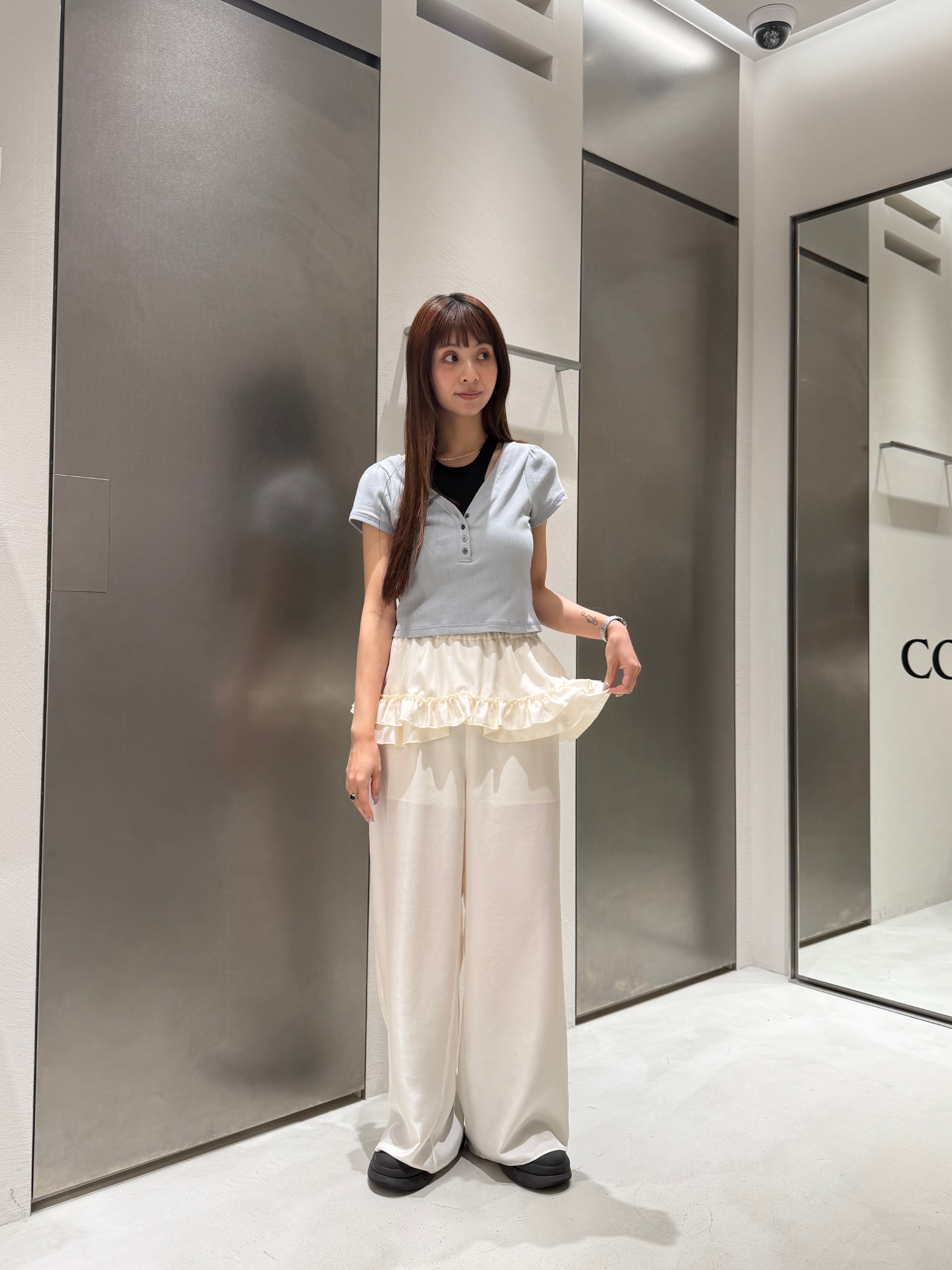 kanamiさんの「CODE A｜M everyday rib button tee」を使ったコーディネート