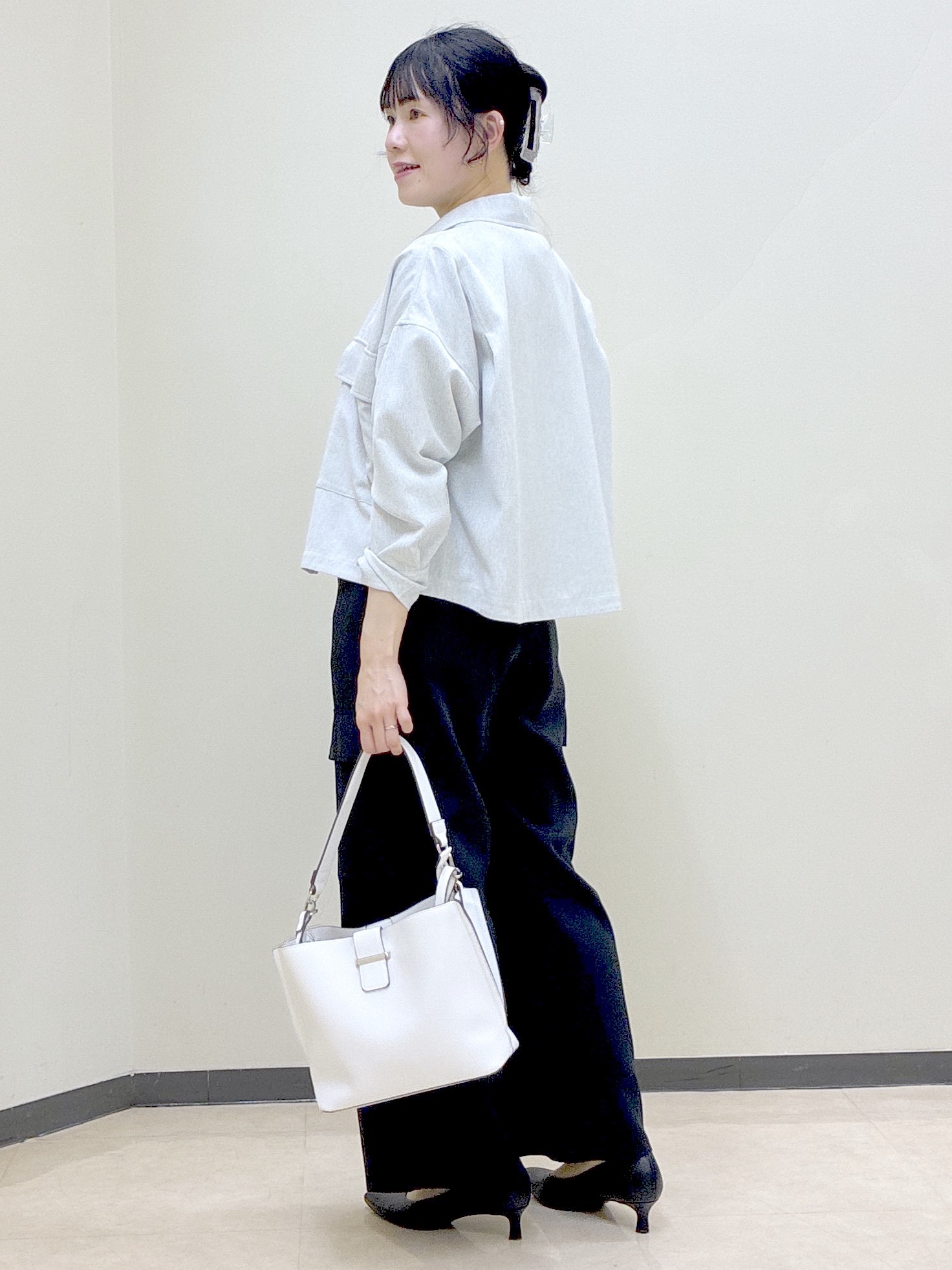  beni_gingerさんの「Reflect｜【インナーにおすすめ◎】クルーネックストレッチリブトップス」を使ったコーディネート