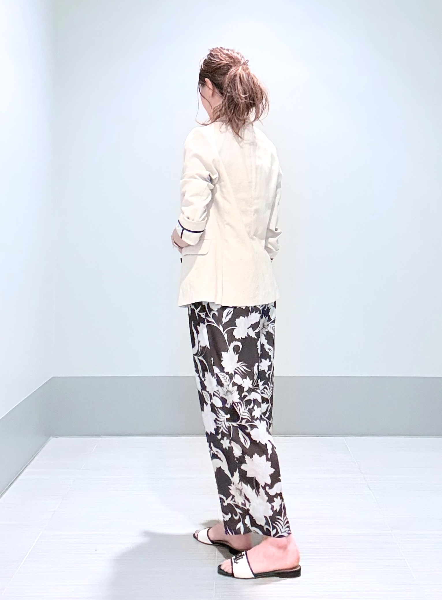 Yamaさんの「DRESSTERIOR｜【セットアップ可/吸水速乾/ウォッシャブル】リネンブレンドオックスダブルジャケット」を使ったコーディネート