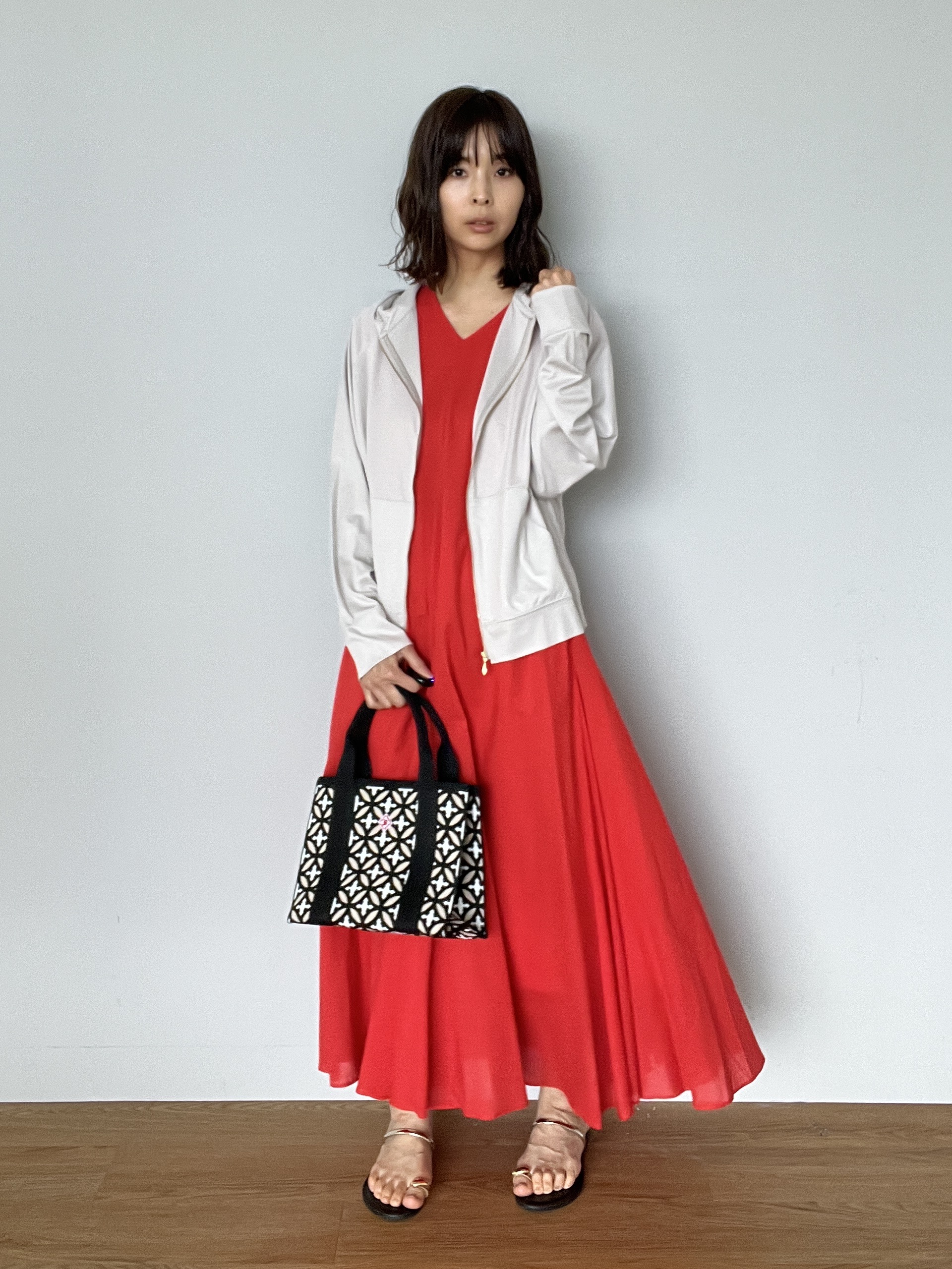 misaさんの「DRESSTERIOR｜【きれいめ/ウォッシャブル】コットンローンフレンチスリーブワンピ」を使ったコーディネート