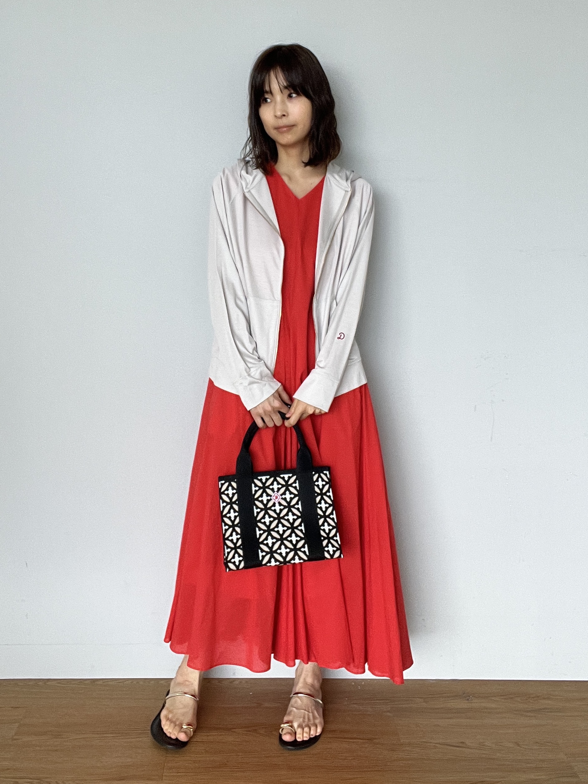 misaさんの「DRESSTERIOR｜【きれいめ/ウォッシャブル】コットンローンフレンチスリーブワンピ」を使ったコーディネート