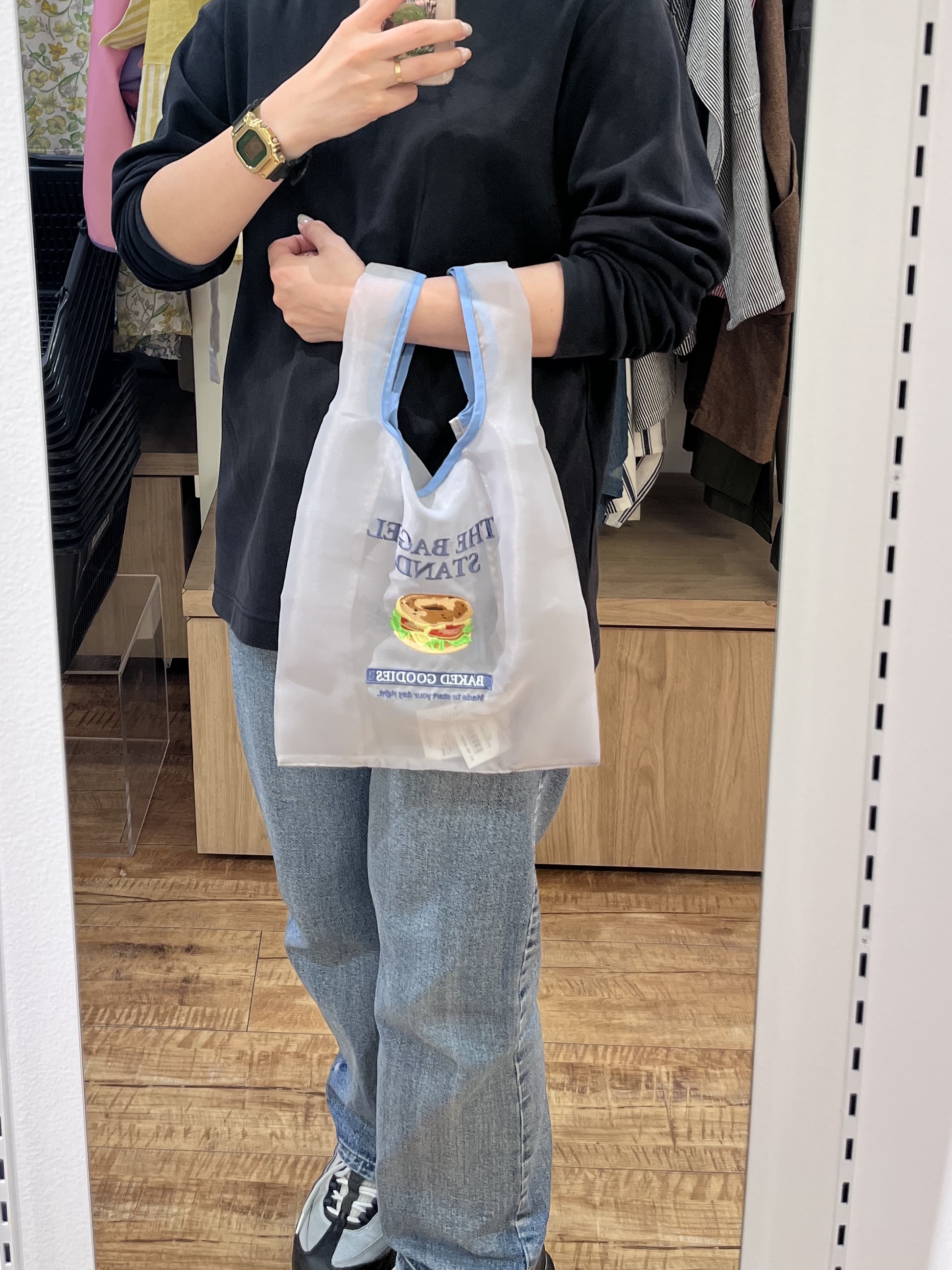 shino.さんの「212 KITCHEN STORE｜リトルモカコンパクトマルシェバッグ BAGELSAND」を使ったコーディネート