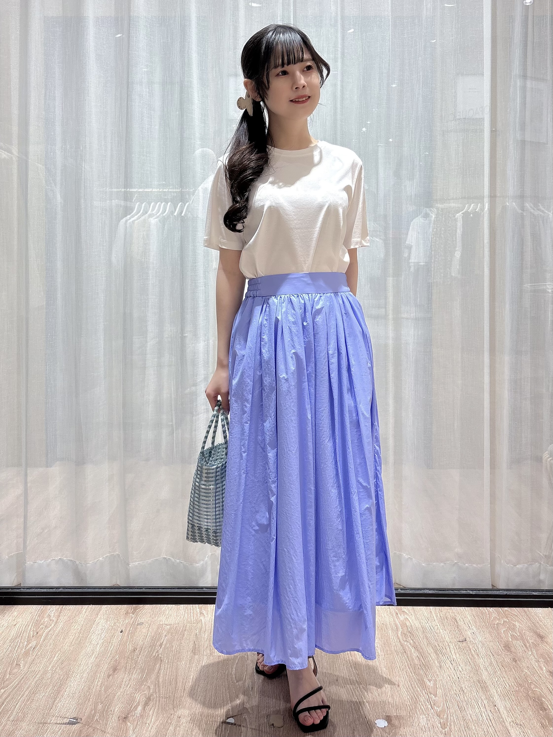 ぞうげさんの「OPAQUE.CLIP｜オーガニックコットン混ベーシックTシャツ【洗濯機OK】《SS～LL》」を使ったコーディネート