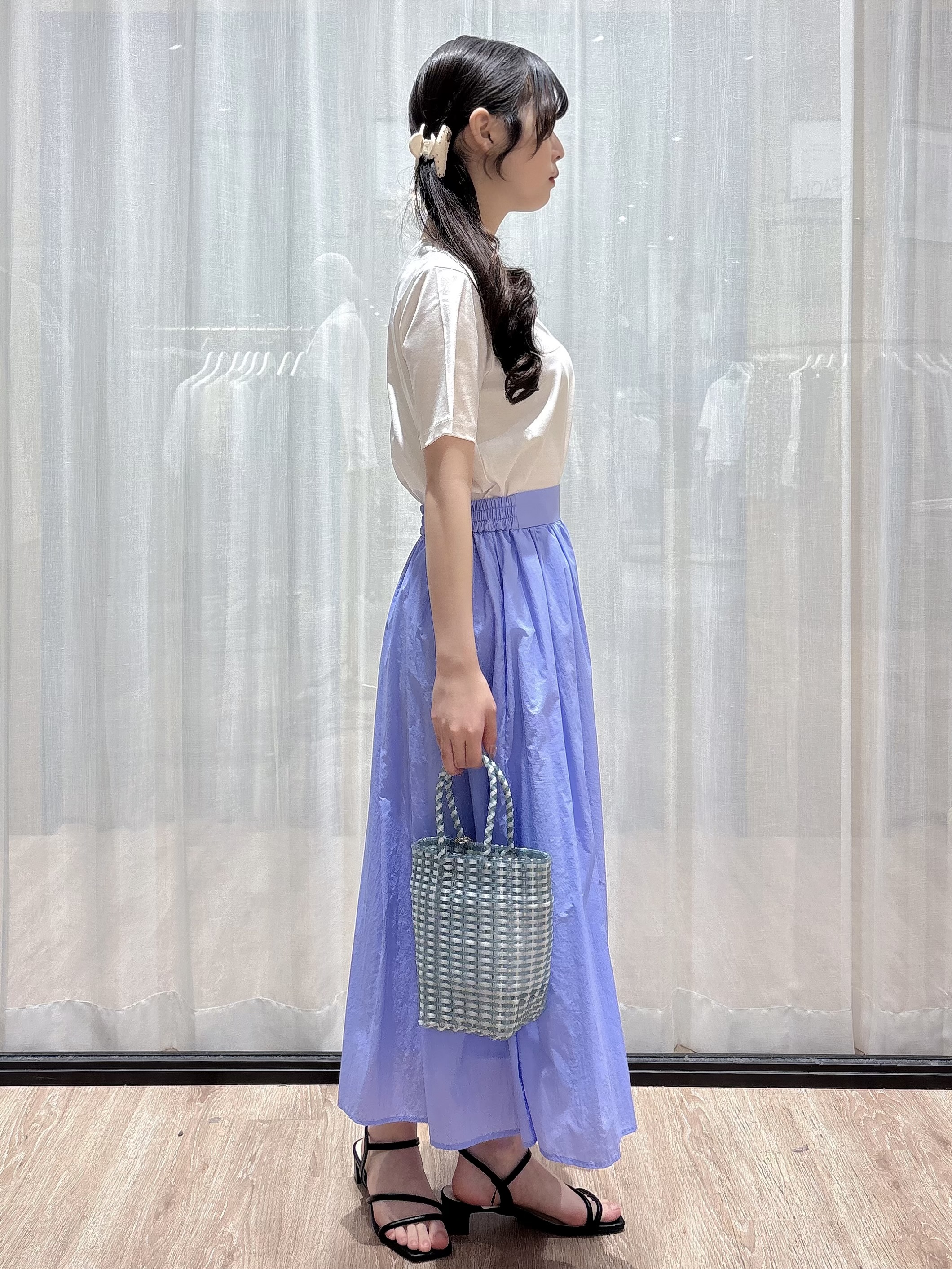 ぞうげさんの「OPAQUE.CLIP｜オーガニックコットン混ベーシックTシャツ【洗濯機OK】《SS～LL》」を使ったコーディネート