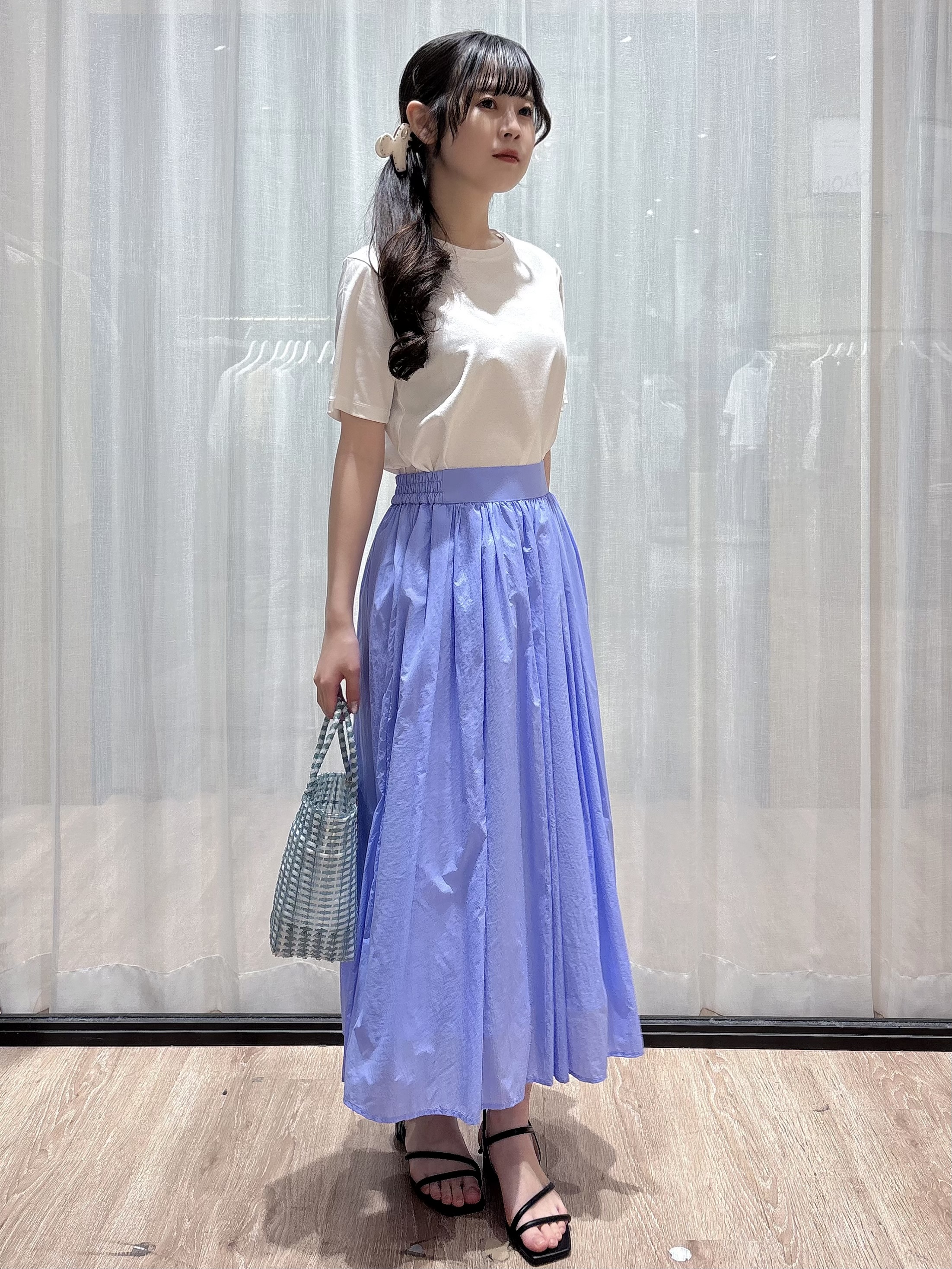 ぞうげさんの「OPAQUE.CLIP｜オーガニックコットン混ベーシックTシャツ【洗濯機OK】《SS～LL》」を使ったコーディネート