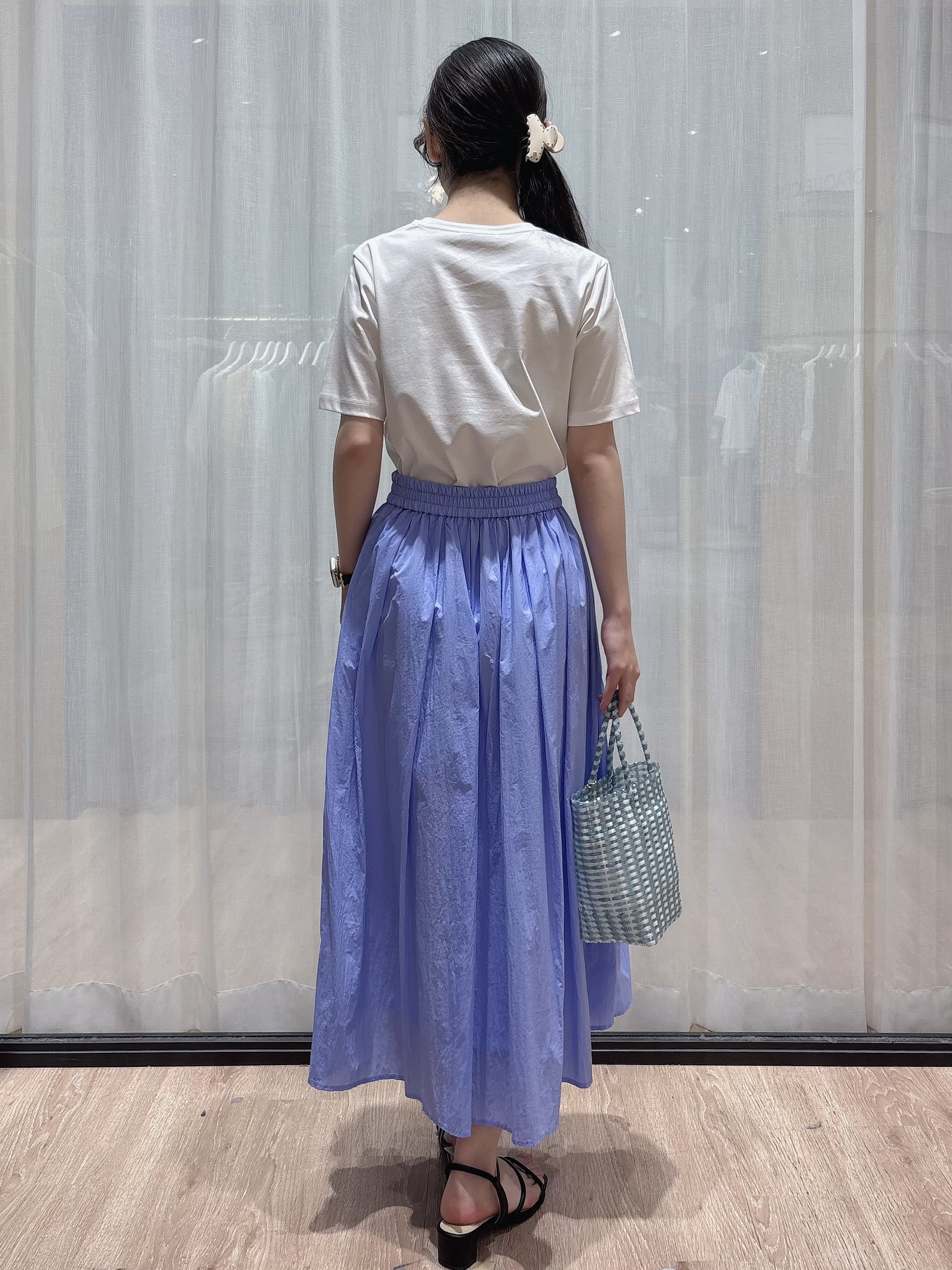 ぞうげさんの「OPAQUE.CLIP｜オーガニックコットン混ベーシックTシャツ【洗濯機OK】《SS～LL》」を使ったコーディネート