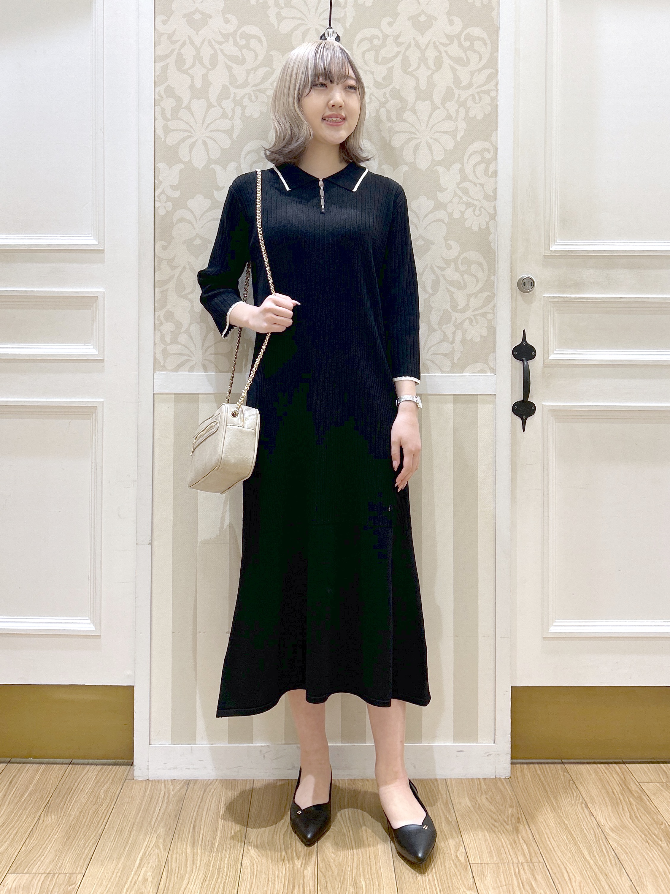 望 愛さんの「grove｜【洗える】麻調ノーカラーブルゾン」を使ったコーディネート