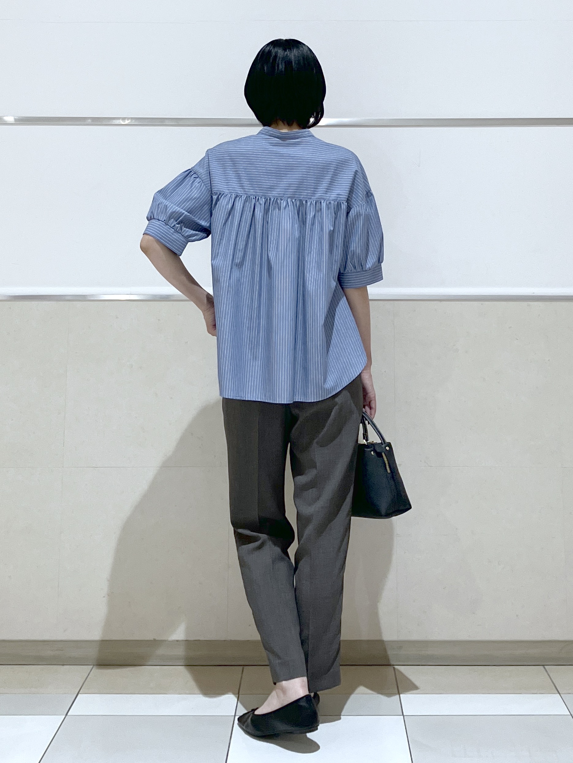 eriko さんの「Dessin｜【洗える】ストライプスキッパーシャツ」を使ったコーディネート