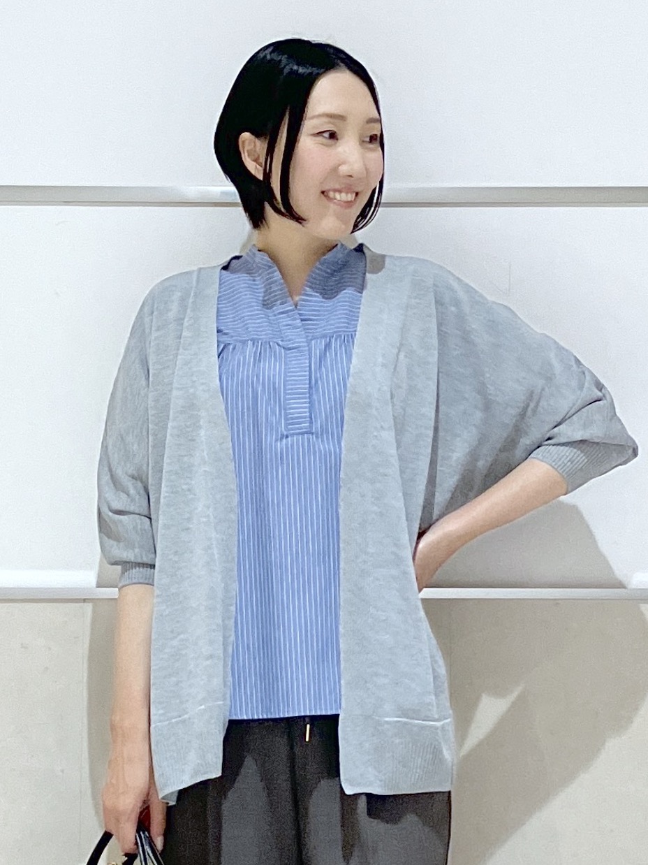 eriko さんの「Dessin｜【洗える】ストライプスキッパーシャツ」を使ったコーディネート
