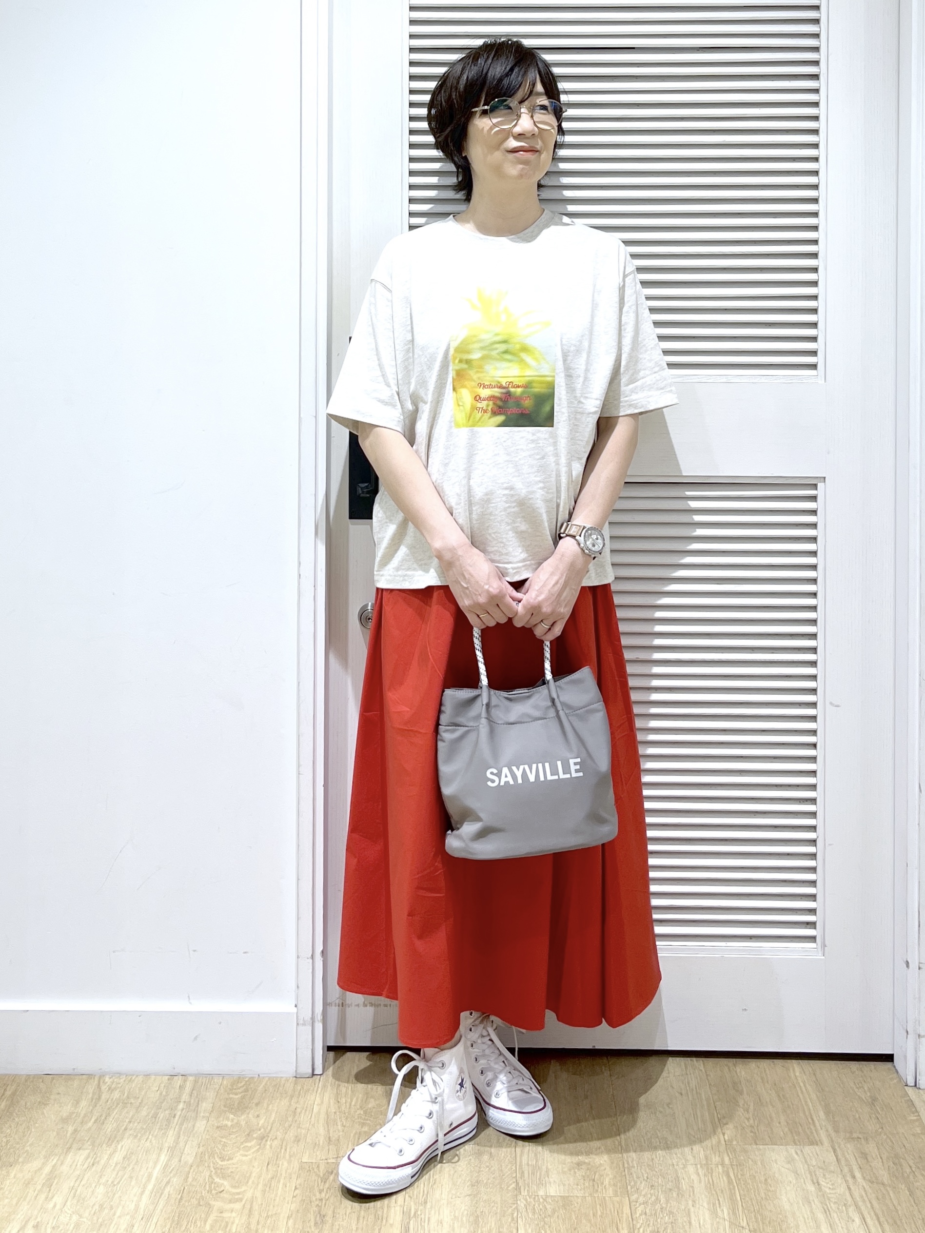 Miyazakiさんの「Dessin｜【洗える】オーガニック天竺フォトTシャツ」を使ったコーディネート