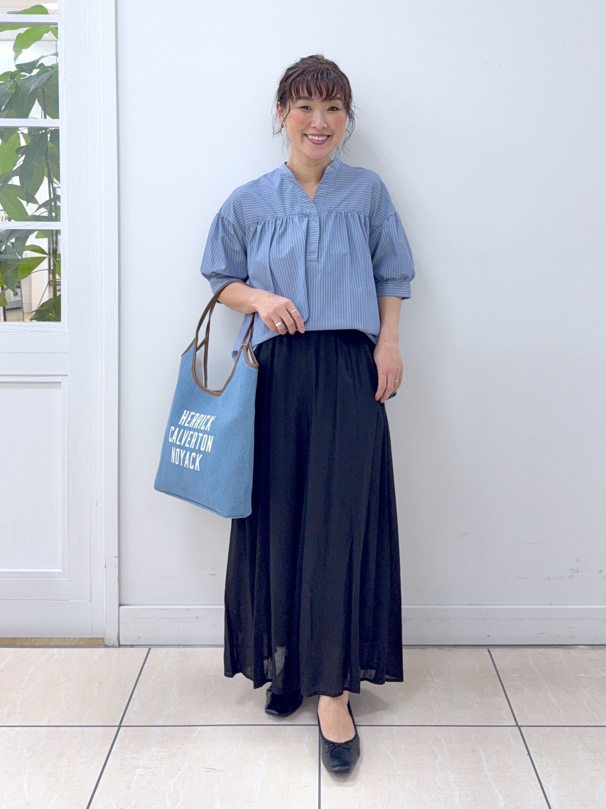 Osawaさんの「Dessin｜【洗える】ストライプスキッパーシャツ」を使ったコーディネート