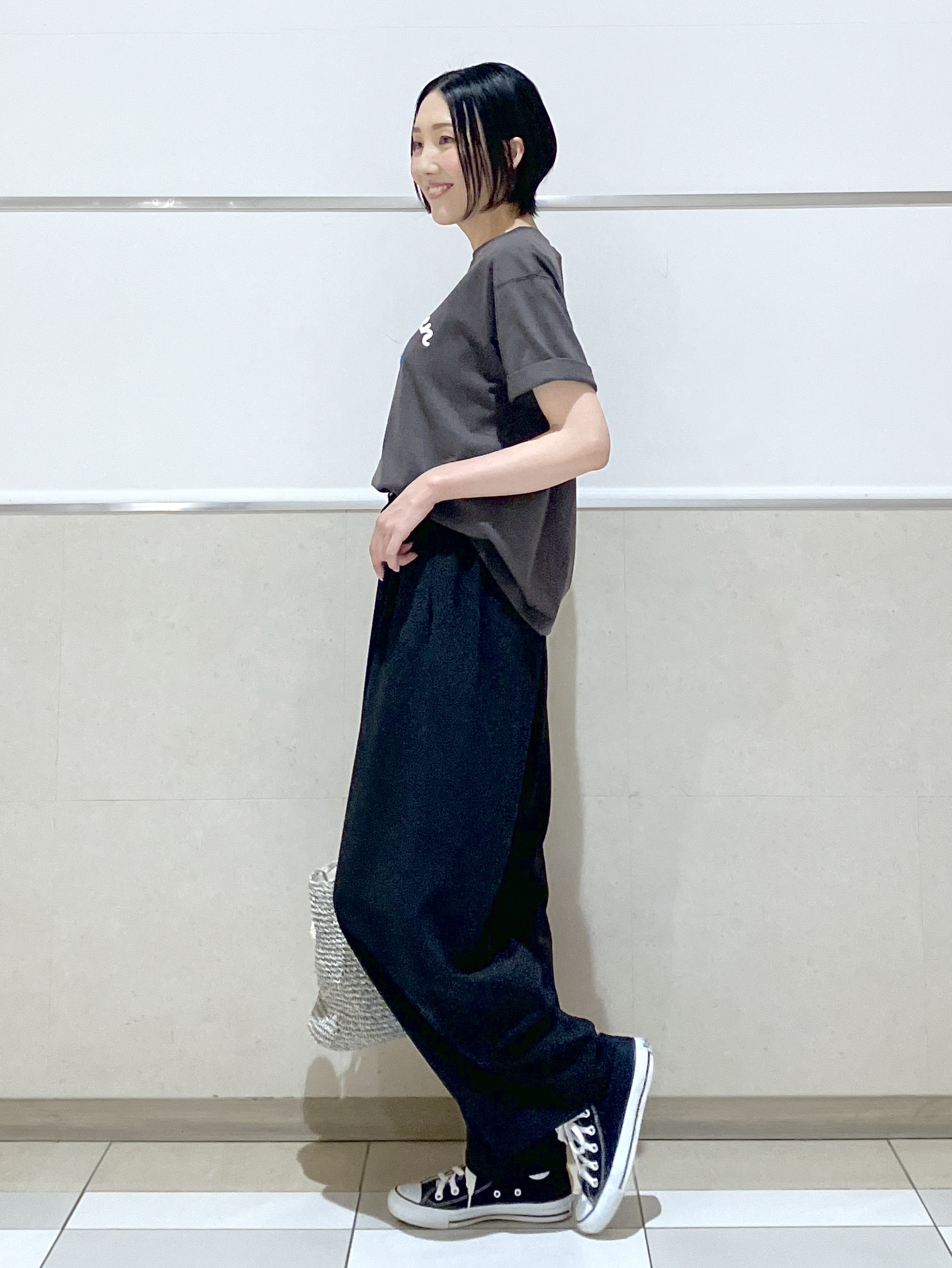 eriko さんの「Dessin｜【洗える】オーガニックコットンロゴTシャツ」を使ったコーディネート