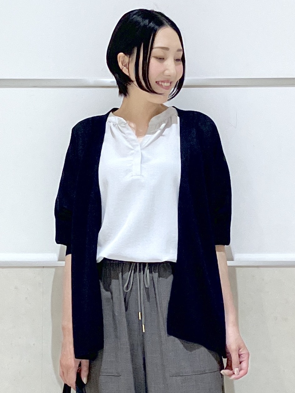 eriko さんの「Dessin｜【洗える】スキッパーライトブラウス」を使ったコーディネート