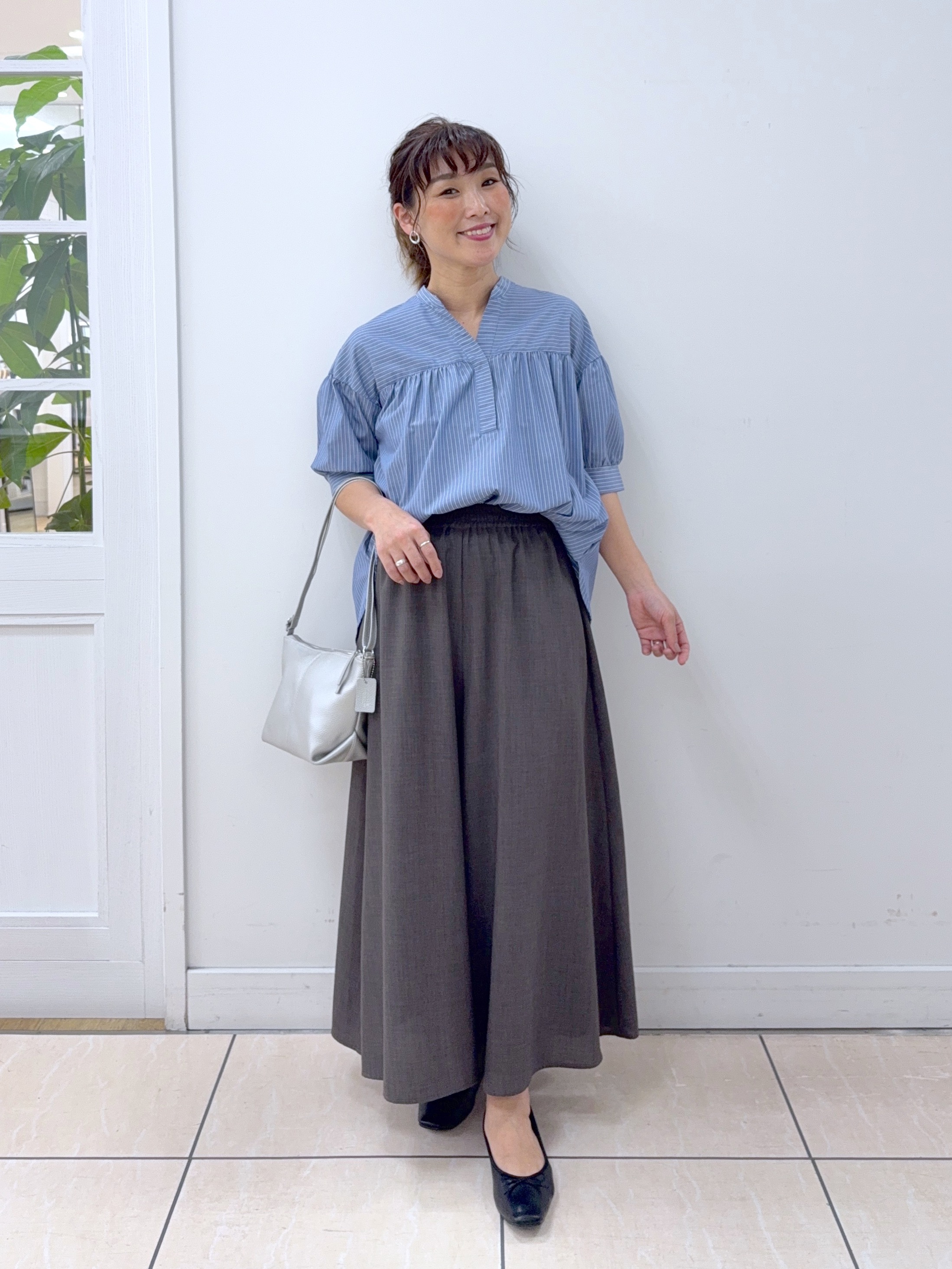 Osawaさんの「Dessin｜【洗える】ストライプスキッパーシャツ」を使ったコーディネート