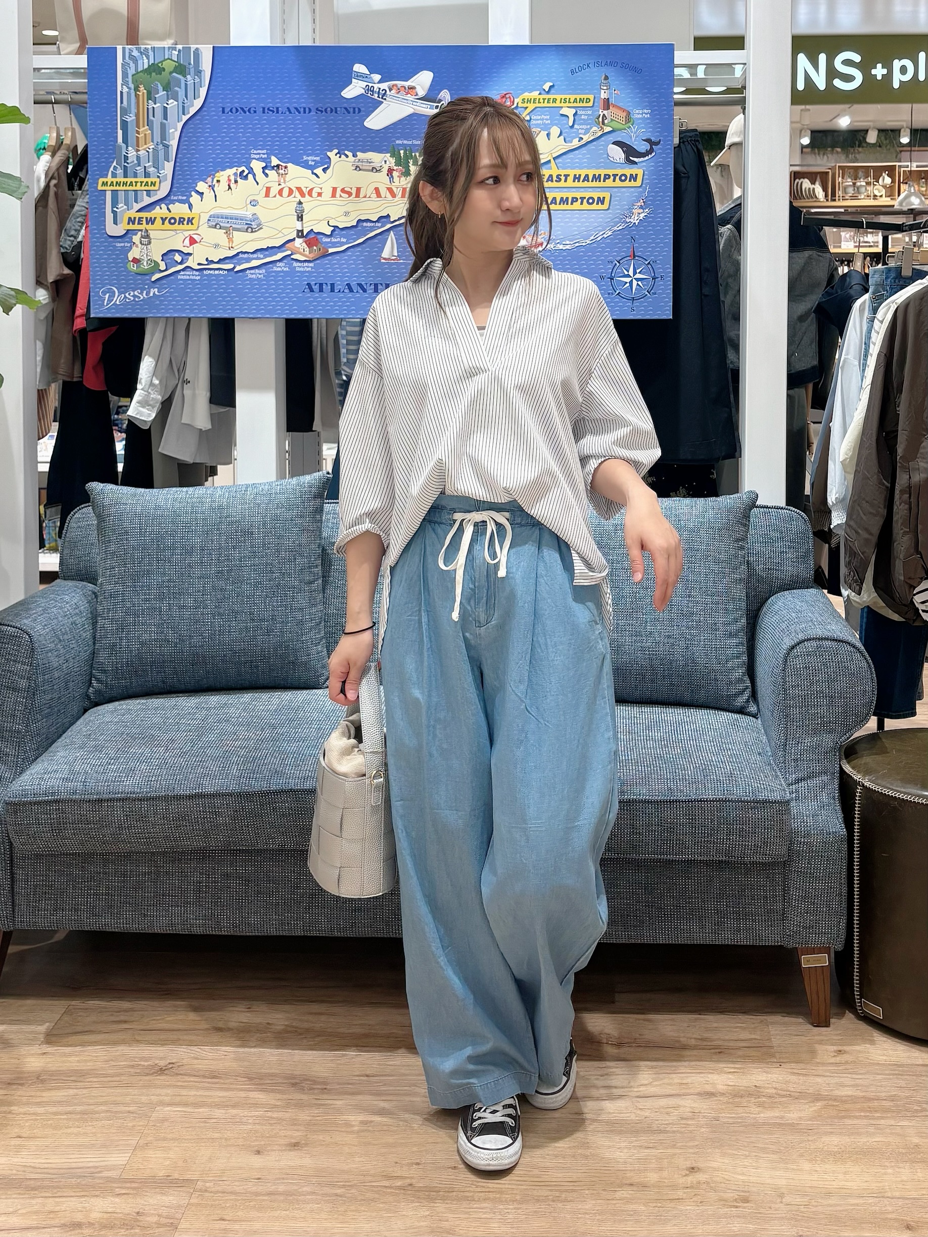yuinaさんの「Dessin｜【洗える】スキッパーシャツブラウス」を使ったコーディネート