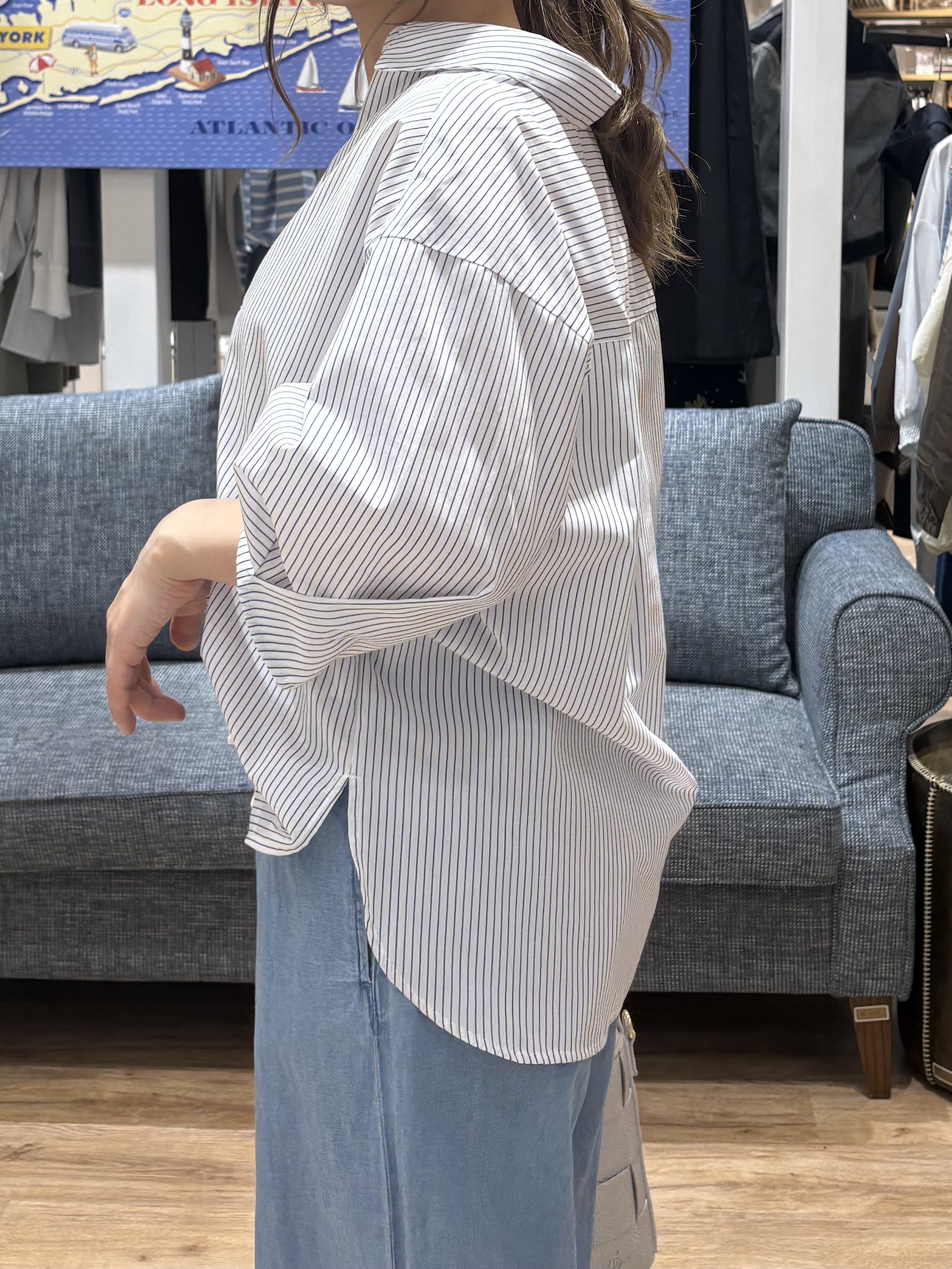yuinaさんの「Dessin｜【洗える】スキッパーシャツブラウス」を使ったコーディネート