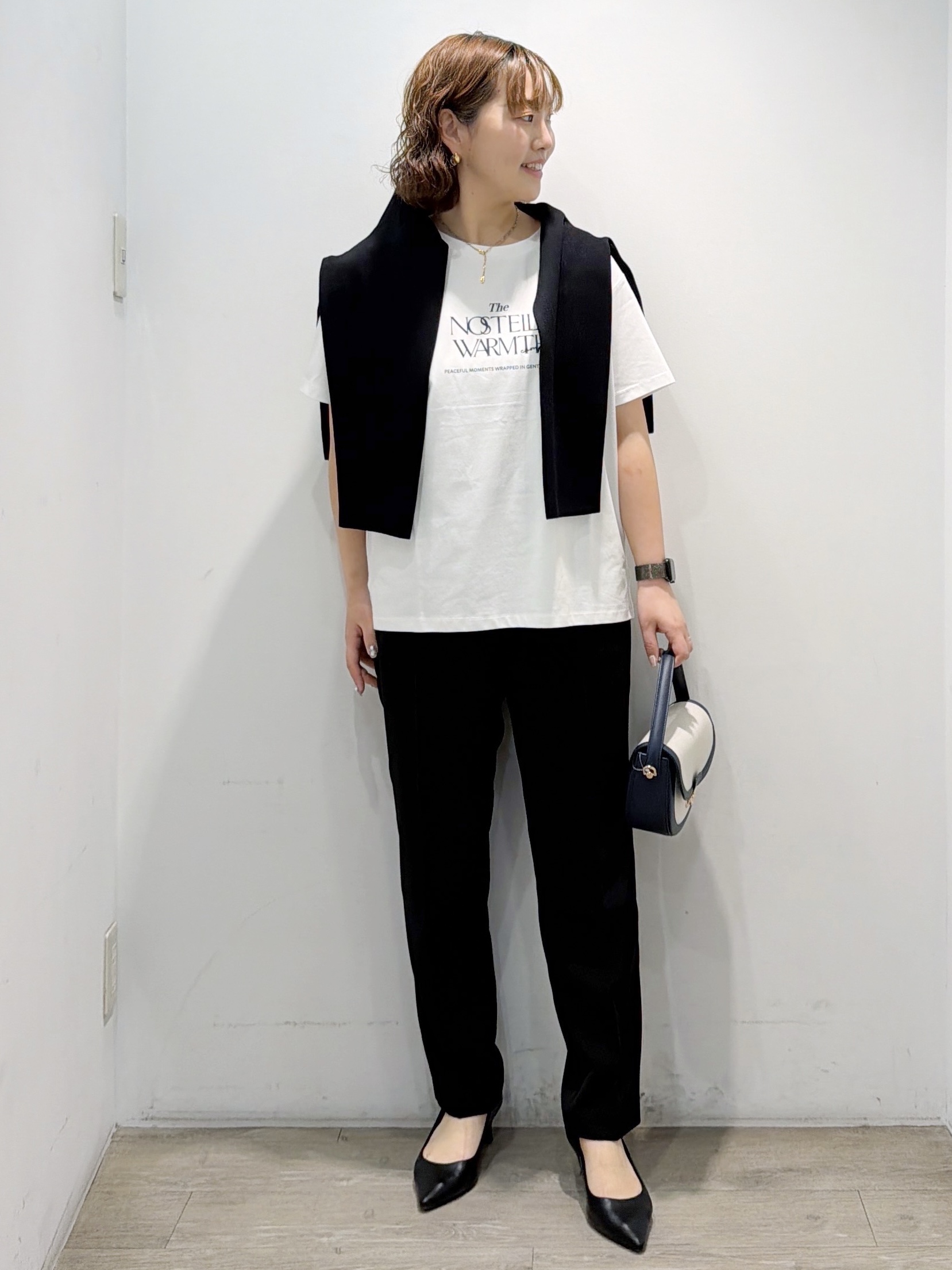 sumicaさんの「OPAQUE.CLIP｜ロゴプリント＆刺繍Tシャツ【洗濯機OK】」を使ったコーディネート