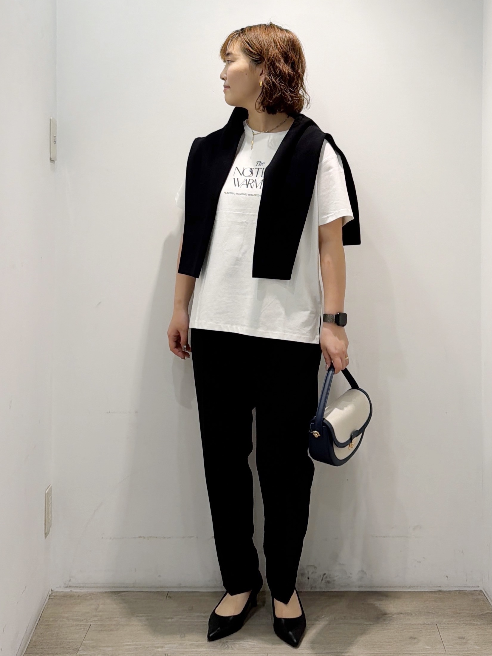 sumicaさんの「OPAQUE.CLIP｜ロゴプリント＆刺繍Tシャツ【洗濯機OK】」を使ったコーディネート