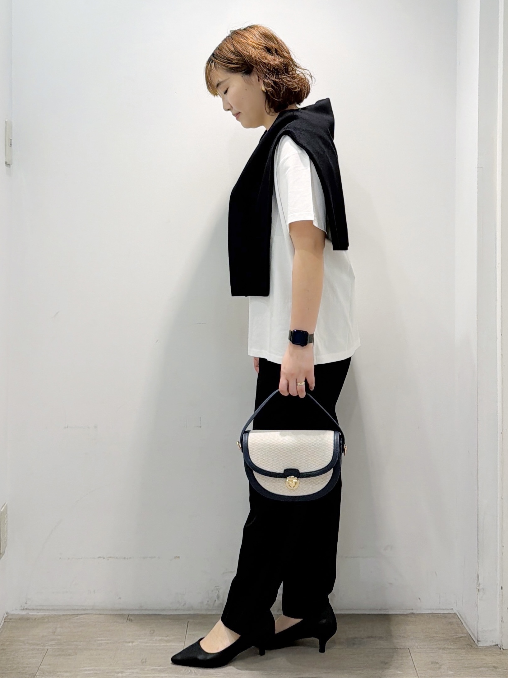 sumicaさんの「OPAQUE.CLIP｜ロゴプリント＆刺繍Tシャツ【洗濯機OK】」を使ったコーディネート