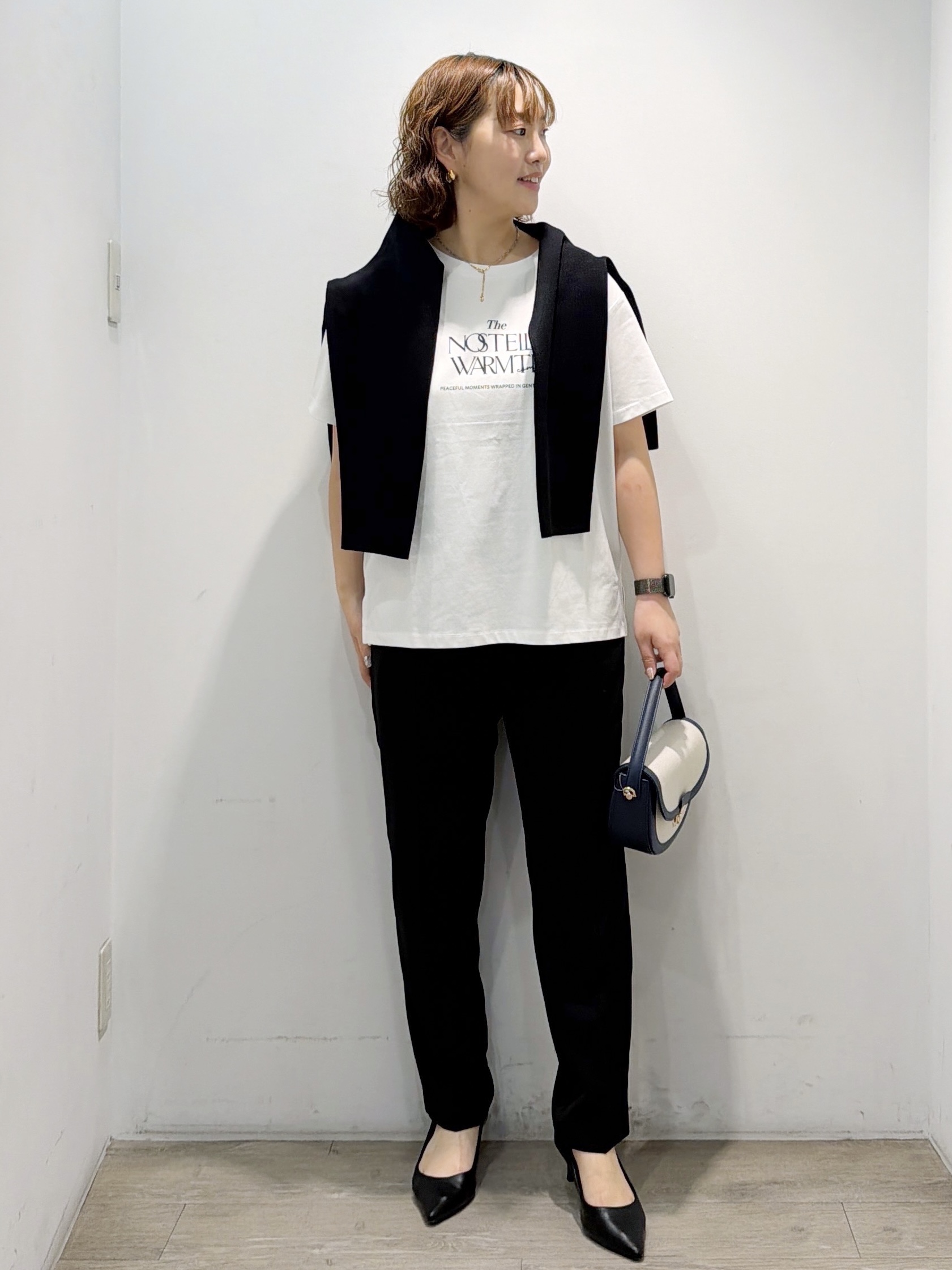 sumicaさんの「OPAQUE.CLIP｜ロゴプリント＆刺繍Tシャツ【洗濯機OK】」を使ったコーディネート