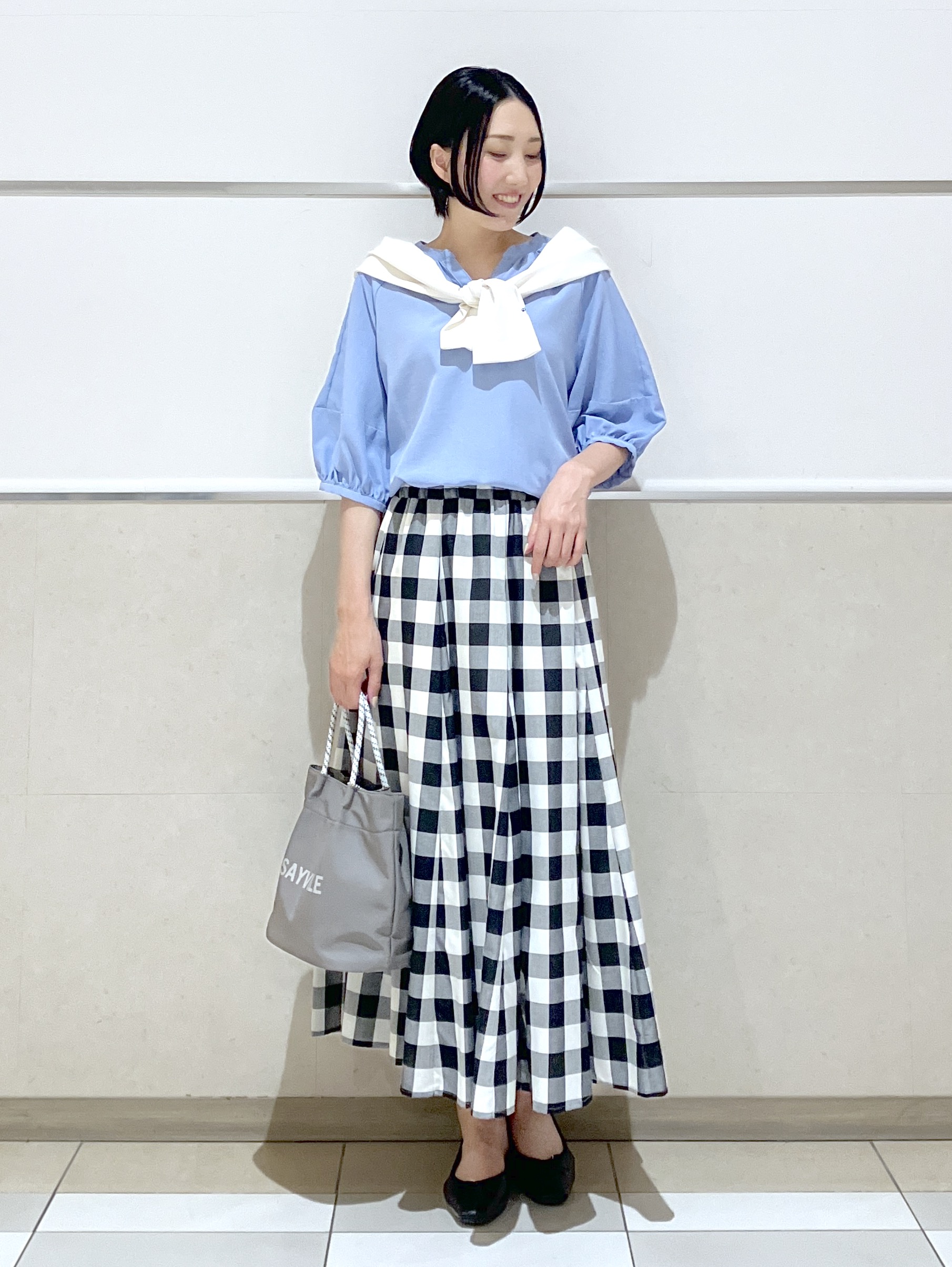 eriko さんの「Dessin｜【洗える】スキッパーライトブラウス」を使ったコーディネート