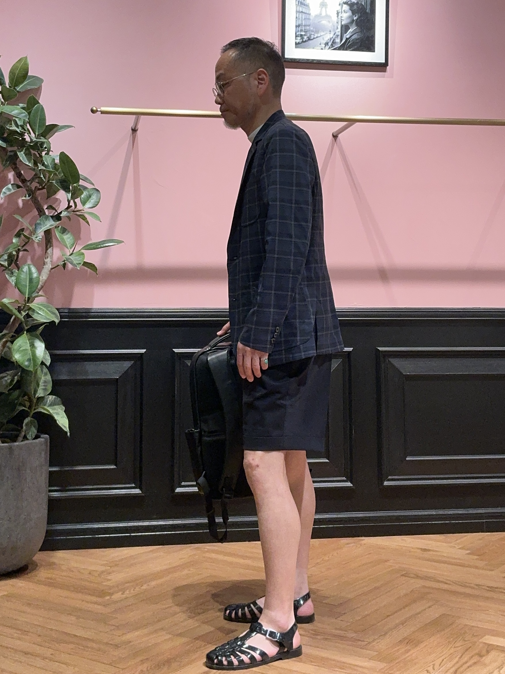 torigoeさんの「DRESSTERIOR｜【接触冷感／抗菌防臭／消臭】ICE CLEAR COTTON モックネックTシャツ」を使ったコーディネート