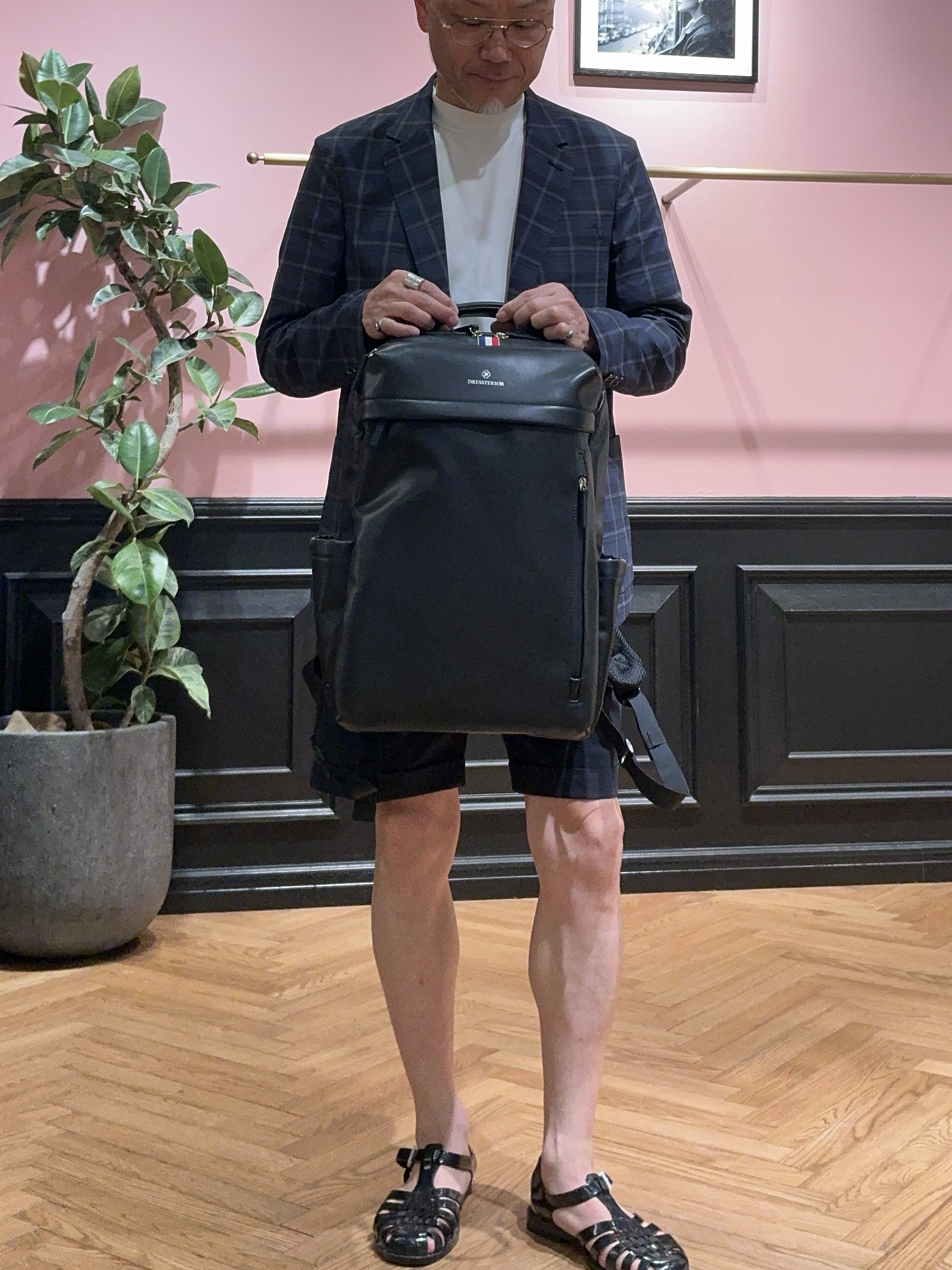 torigoeさんの「DRESSTERIOR｜【接触冷感／抗菌防臭／消臭】ICE CLEAR COTTON モックネックTシャツ」を使ったコーディネート