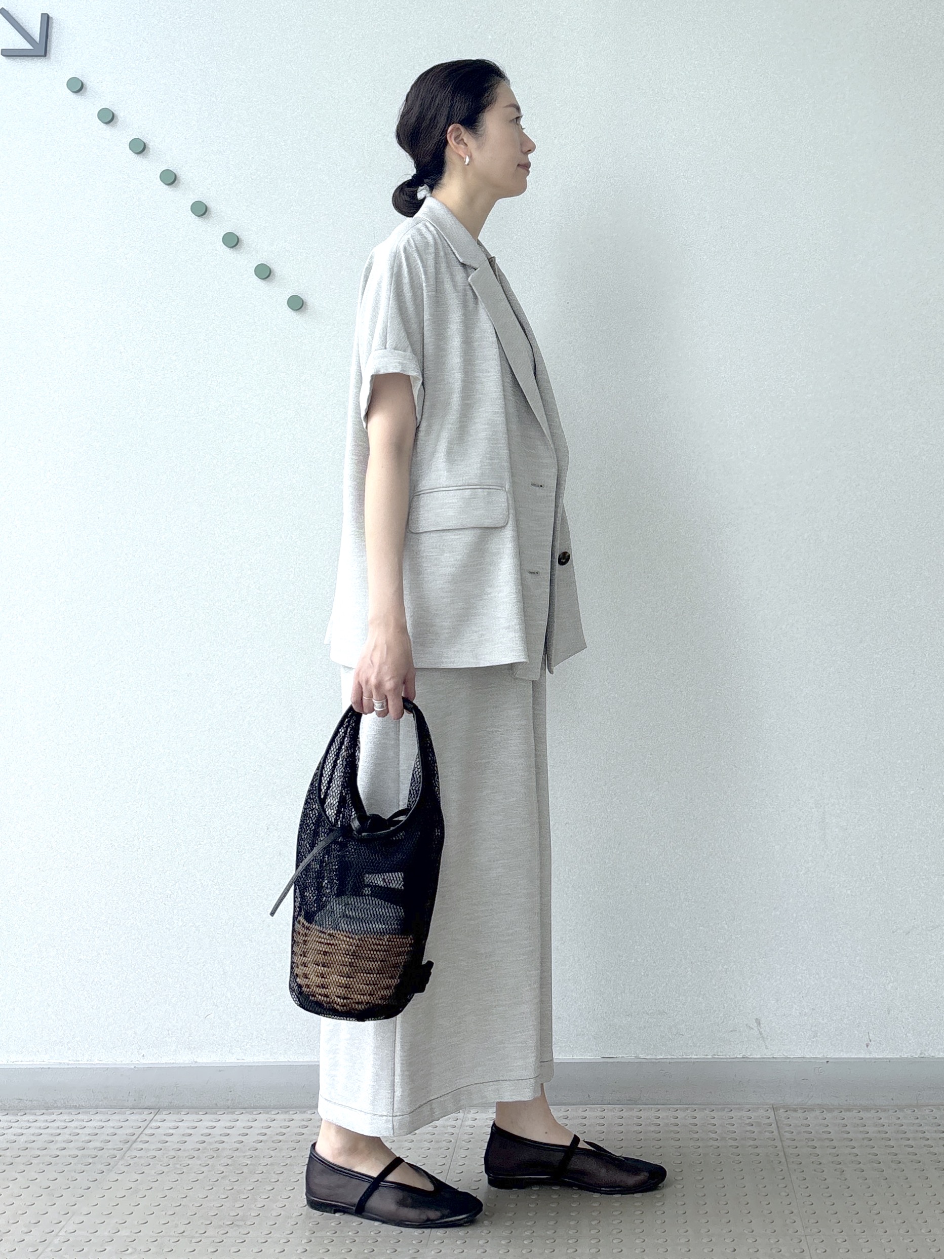 saitoさんの「DRESSTERIOR｜【セットアップ可/UVカット/接触冷感/吸水速乾】ウォッシャブル リネンライクドルマンジャケット」を使ったコーディネート