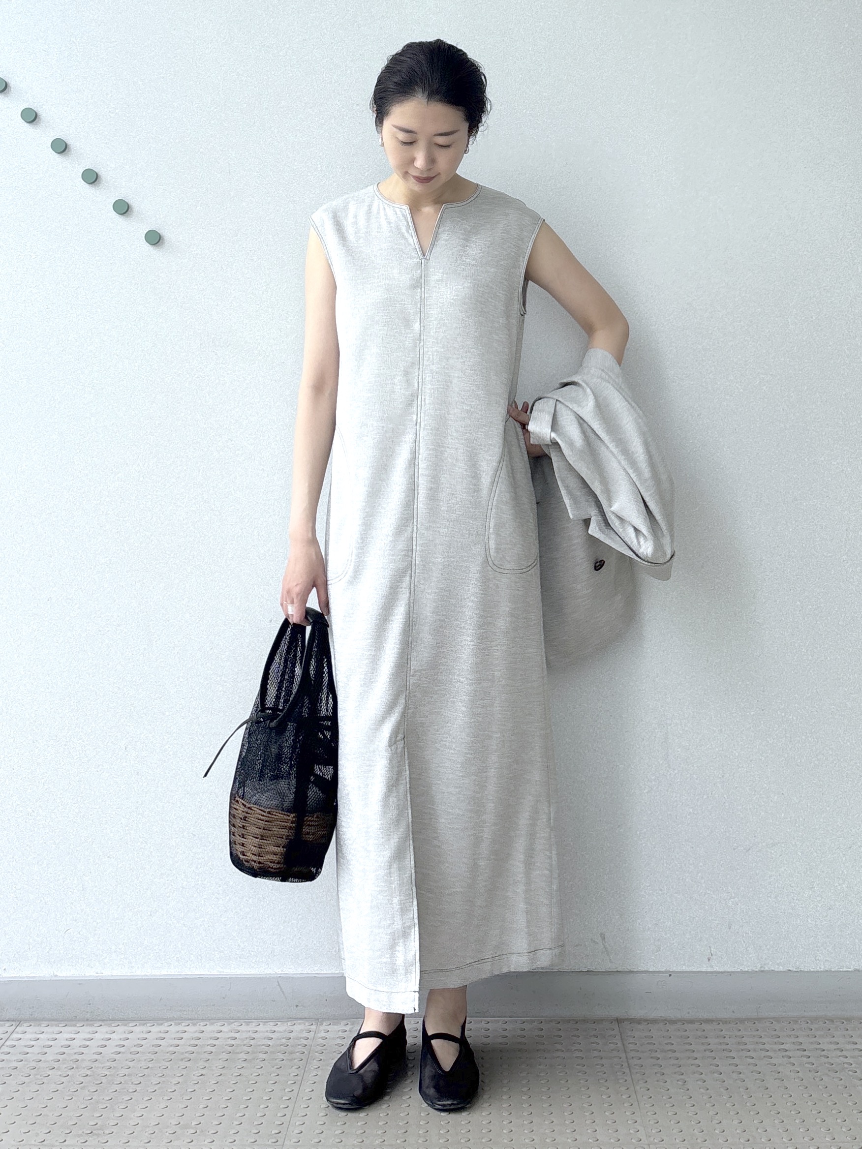 saitoさんの「DRESSTERIOR｜【セットアップ可/UVカット/接触冷感/吸水速乾】ウォッシャブル リネンライクドルマンジャケット」を使ったコーディネート