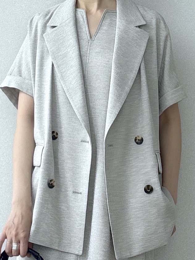 saitoさんの「DRESSTERIOR｜【セットアップ可/UVカット/接触冷感/吸水速乾】ウォッシャブル リネンライクドルマンジャケット」を使ったコーディネート
