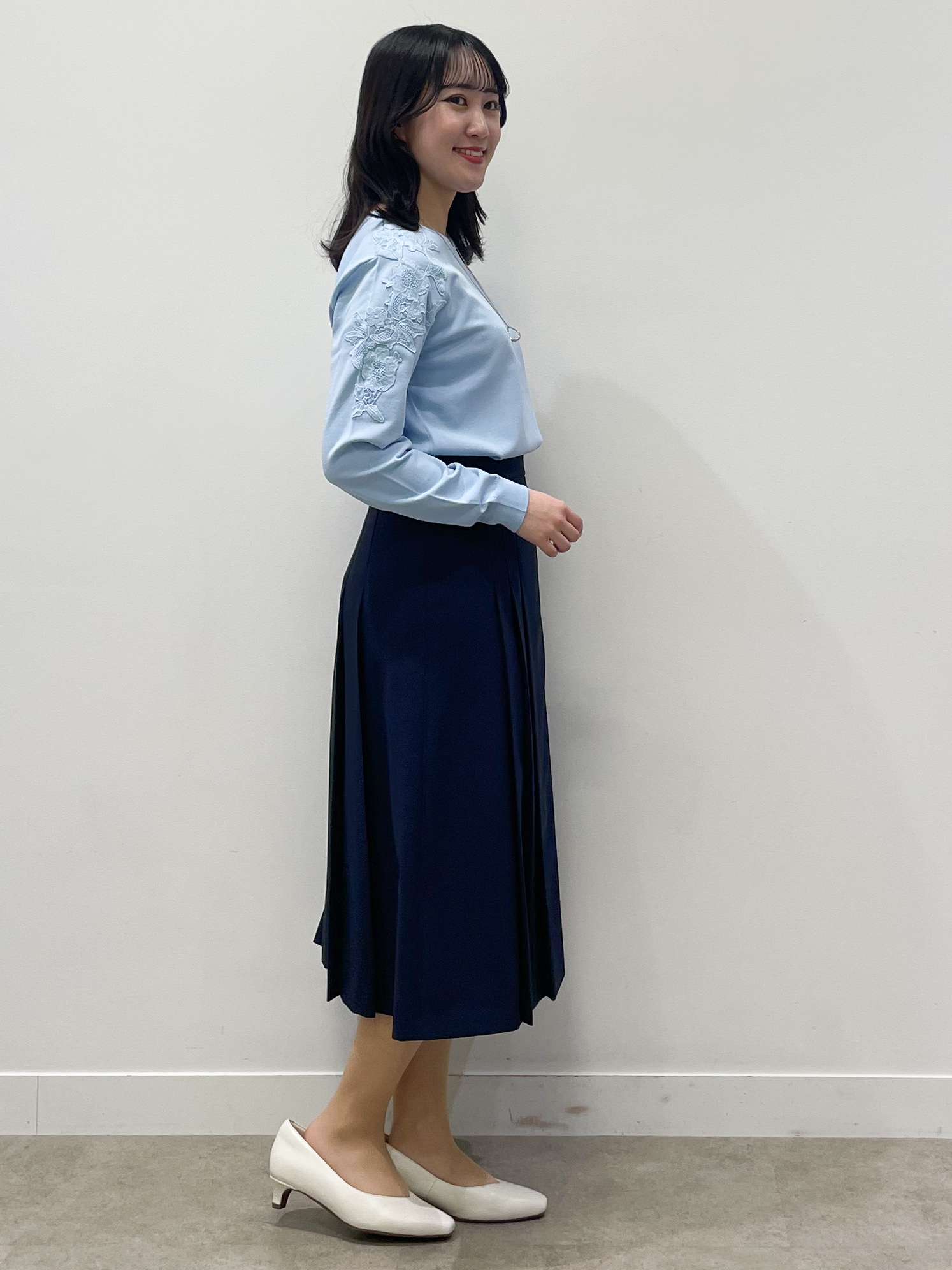 yukariさんの「Reflect｜レースデザインスリーブニットプルオーバー」を使ったコーディネート