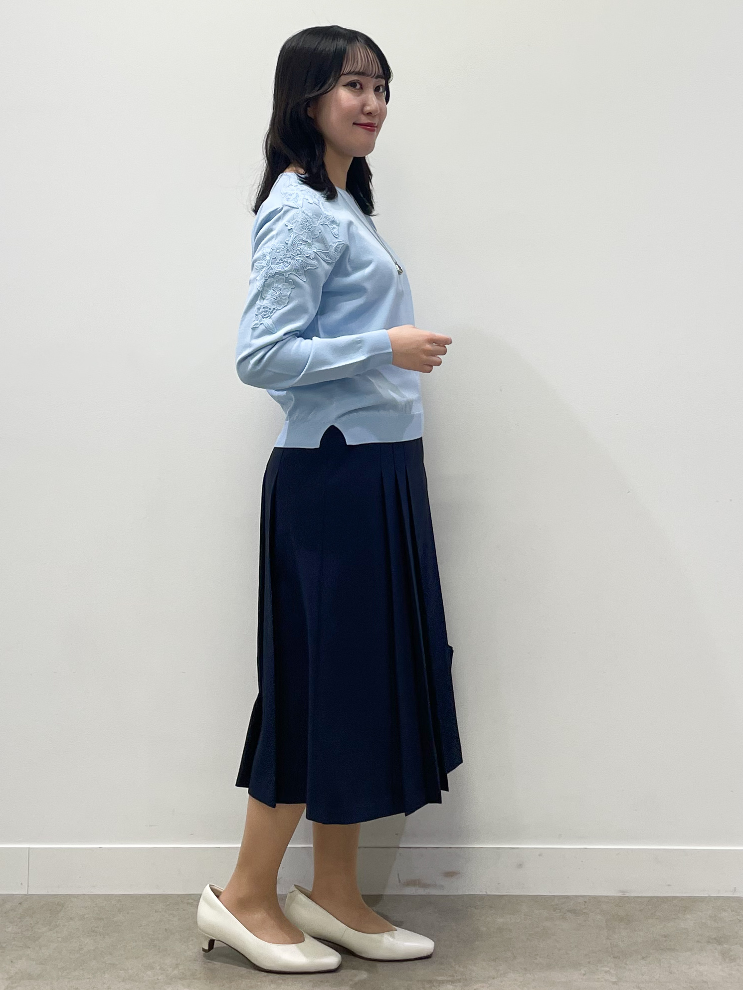 yukariさんの「Reflect｜レースデザインスリーブニットプルオーバー」を使ったコーディネート