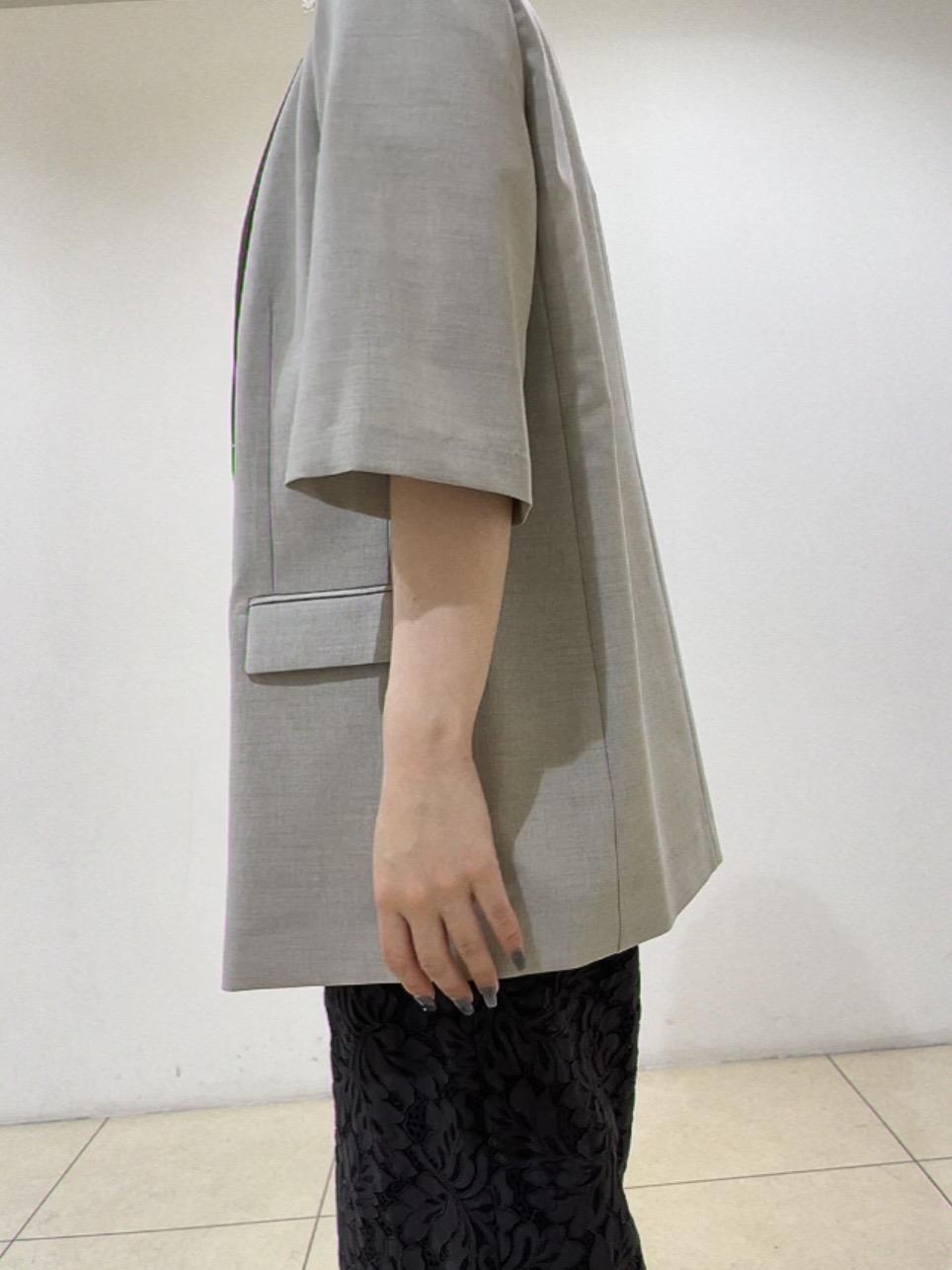 watanabeさんの「UNTITLED｜【シワになりにくい/セットアップ可/接触冷感】ハーフスリーブジャケット」を使ったコーディネート