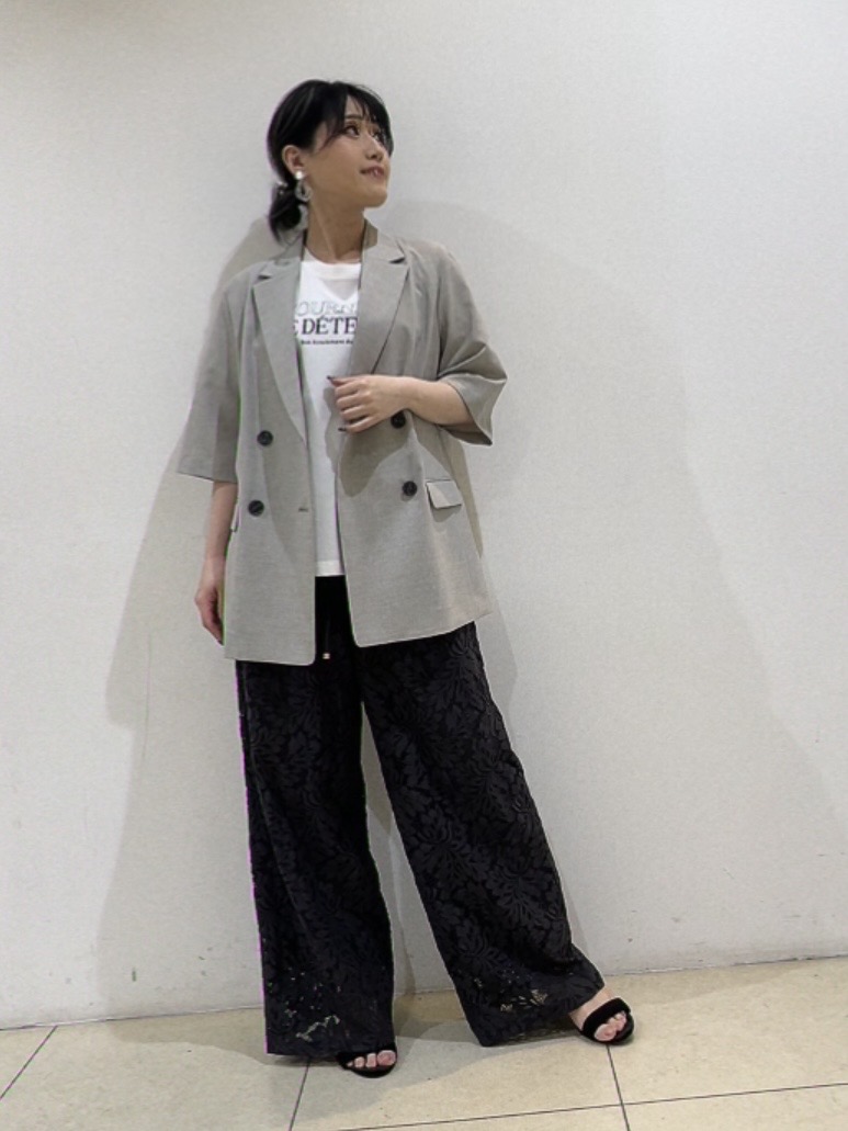 watanabeさんの「UNTITLED｜【シワになりにくい/セットアップ可/接触冷感】ハーフスリーブジャケット」を使ったコーディネート