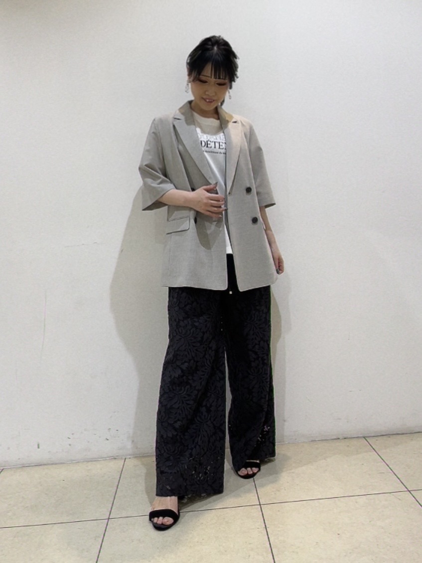 watanabeさんの「UNTITLED｜【シワになりにくい/セットアップ可/接触冷感】ハーフスリーブジャケット」を使ったコーディネート
