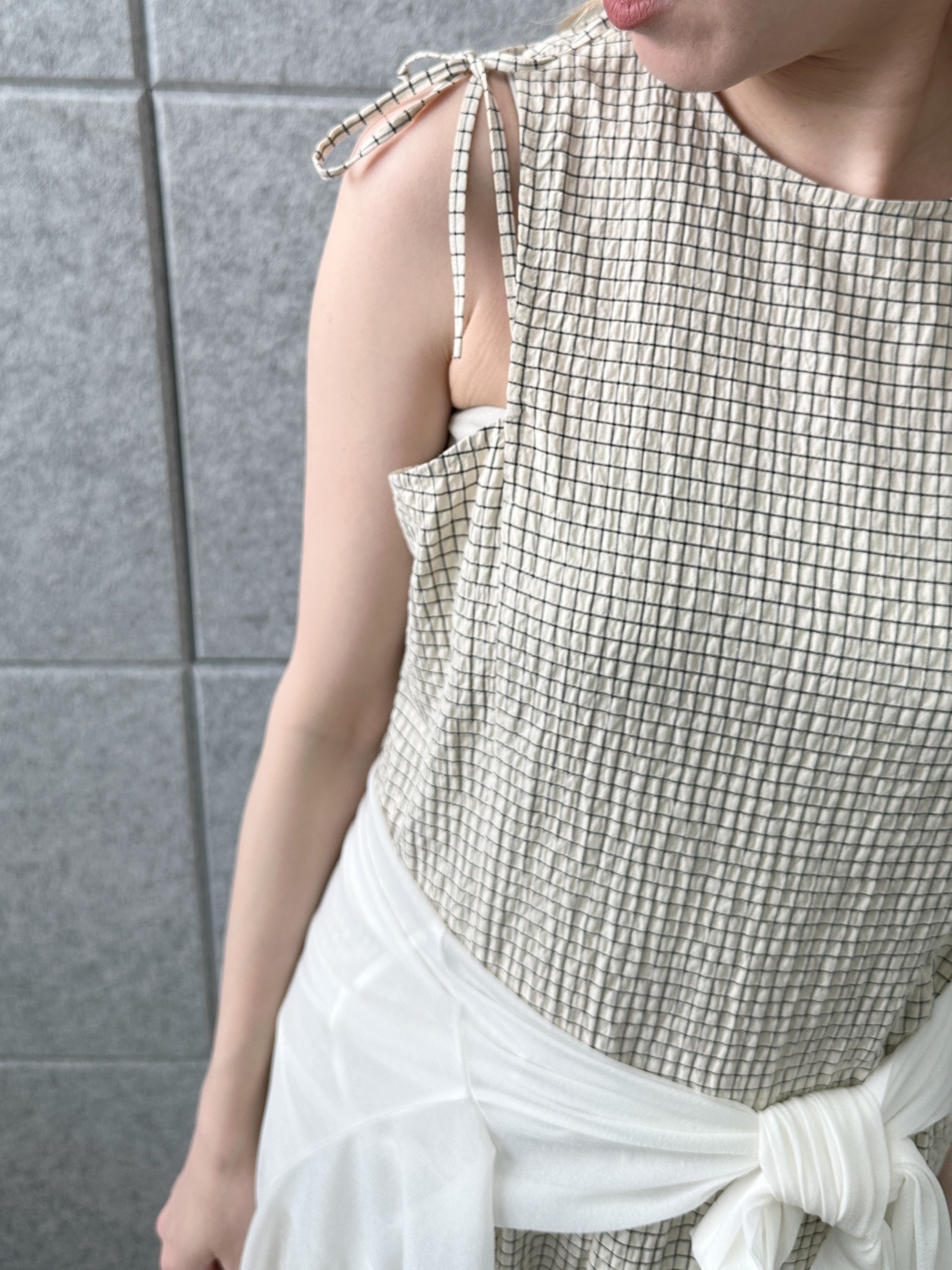 Buyer sakkoさんの「CODE A｜shoulder ribbon dress」を使ったコーディネート