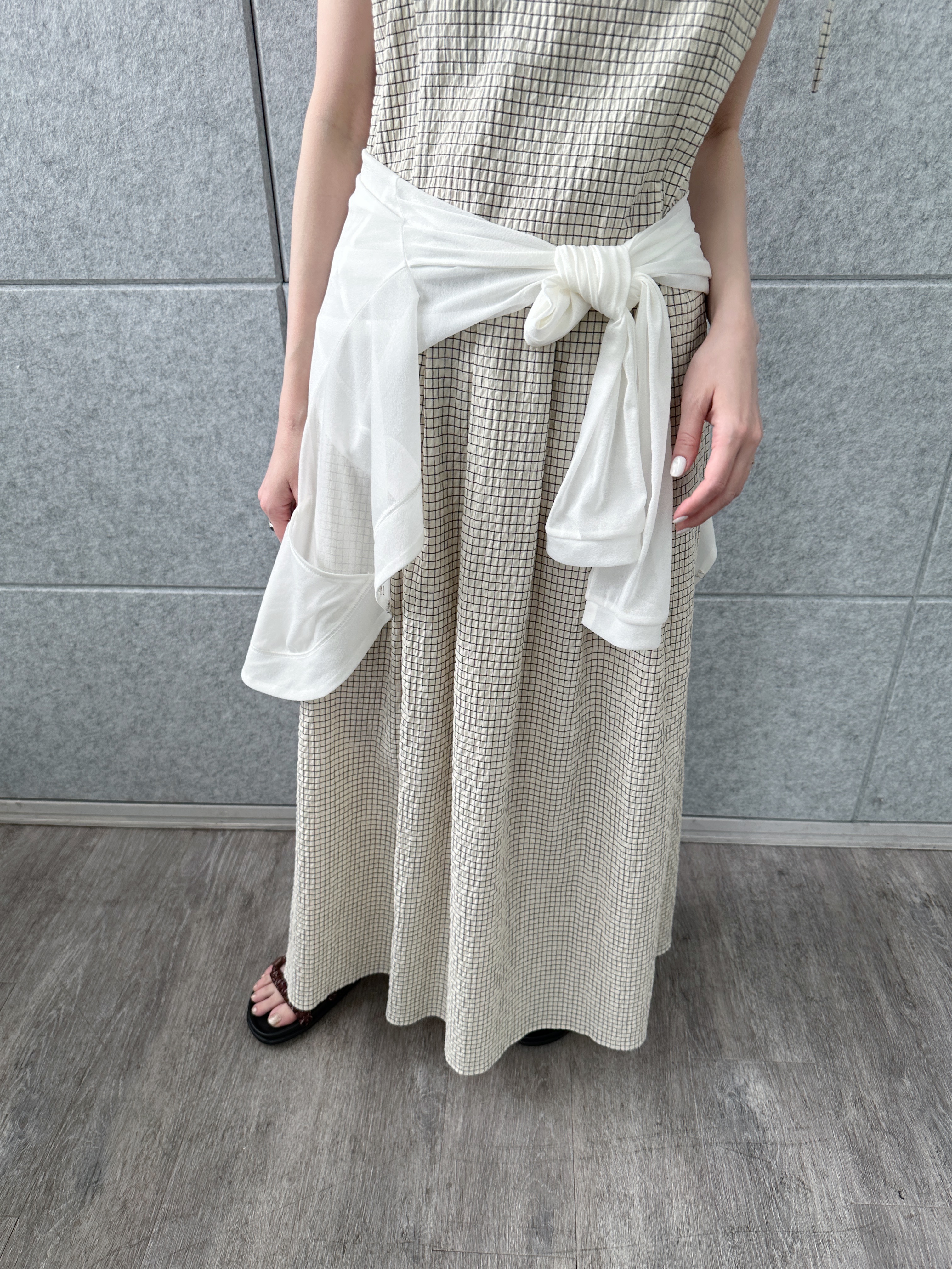 Buyer sakkoさんの「CODE A｜shoulder ribbon dress」を使ったコーディネート