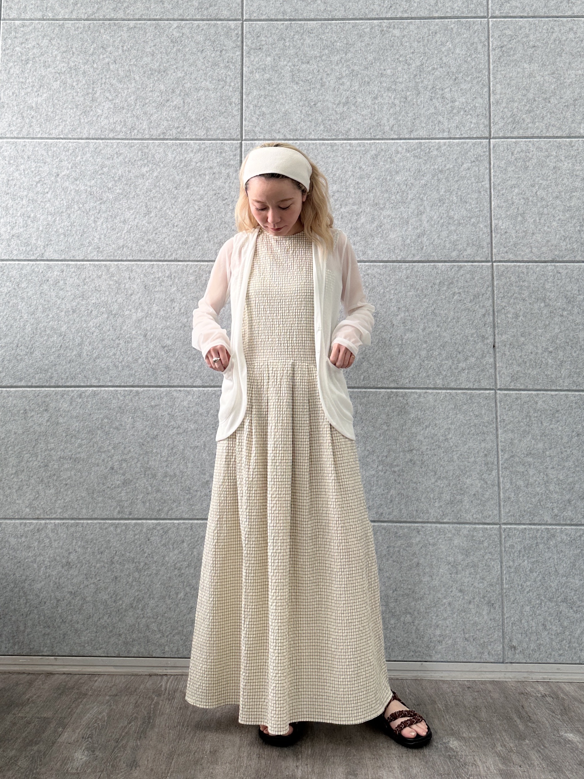 Buyer sakkoさんの「CODE A｜shoulder ribbon dress」を使ったコーディネート