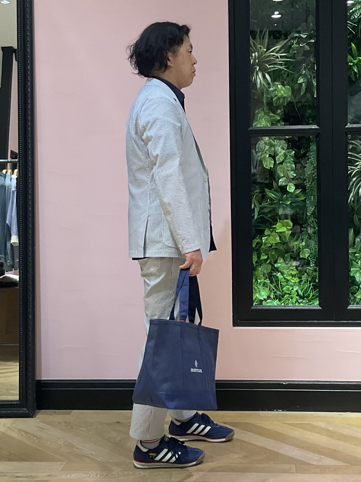 Nagaseさんの「DRESSTERIOR｜◆【吸湿速乾/セットアップ可/ウォッシャブル】COOLMAX シアサッカー サマージャケット」を使ったコーディネート