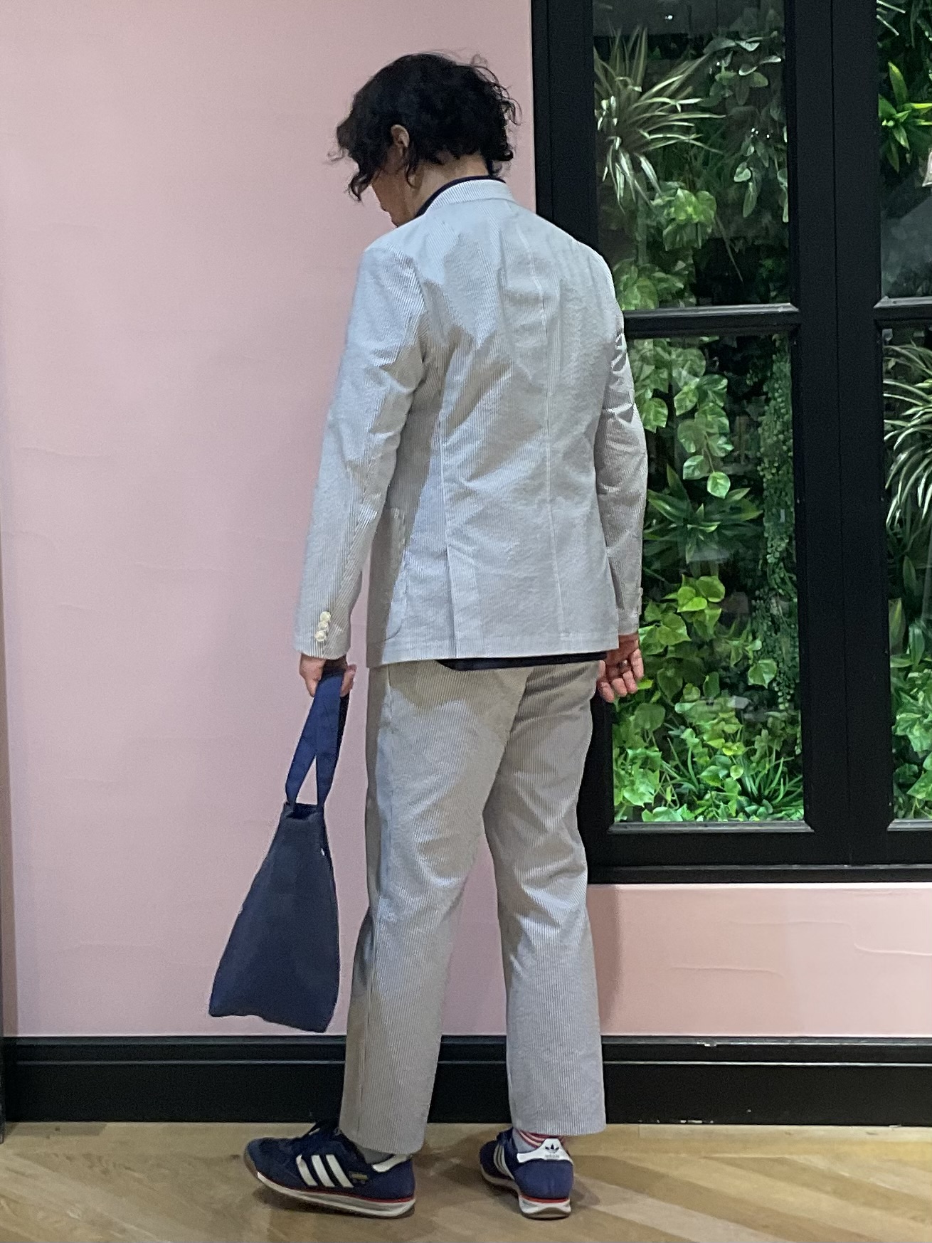 Nagaseさんの「DRESSTERIOR｜◆【吸湿速乾/セットアップ可/ウォッシャブル】COOLMAX シアサッカー サマージャケット」を使ったコーディネート