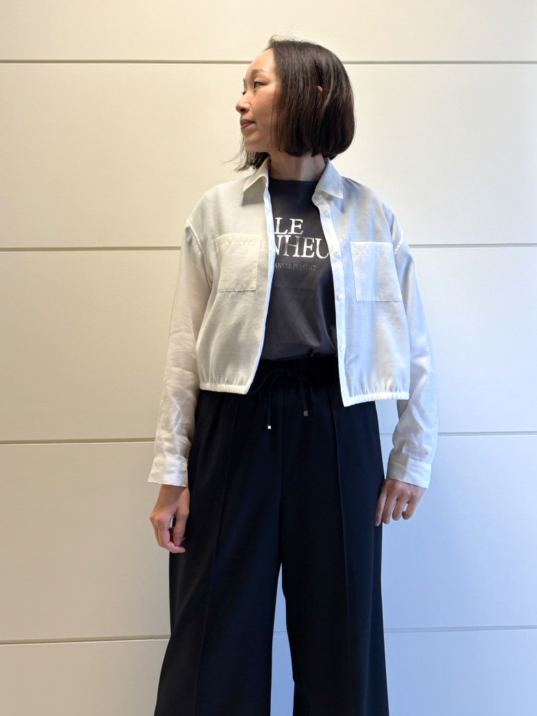 keikoさんの「COUP DE CHANCE｜【手洗い可】クロップドシャツ」を使ったコーディネート