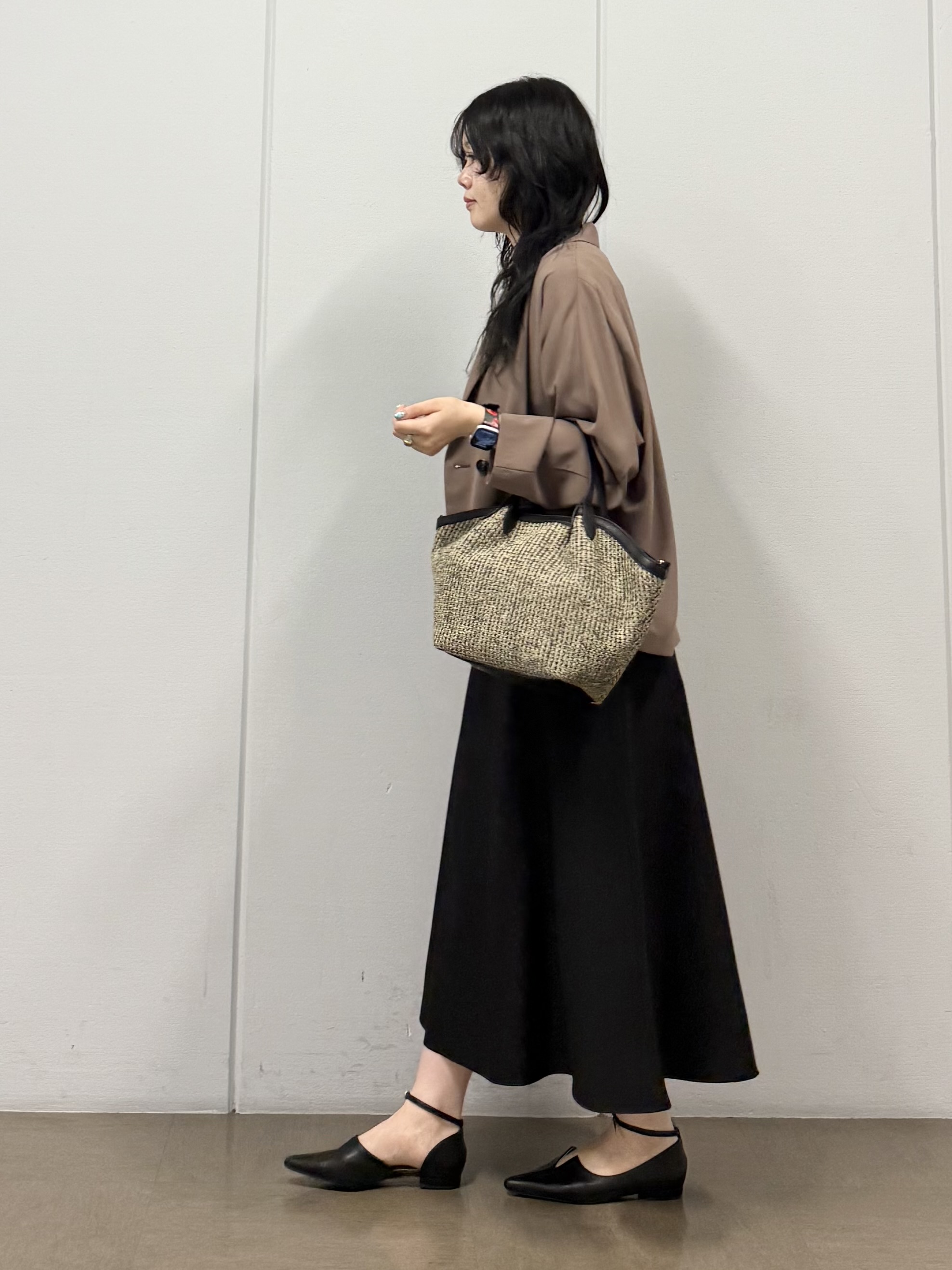 mizukiさんの「INDIVI｜【接触冷感／透湿／着る日傘】ドルマンダブルジャケット」を使ったコーディネート