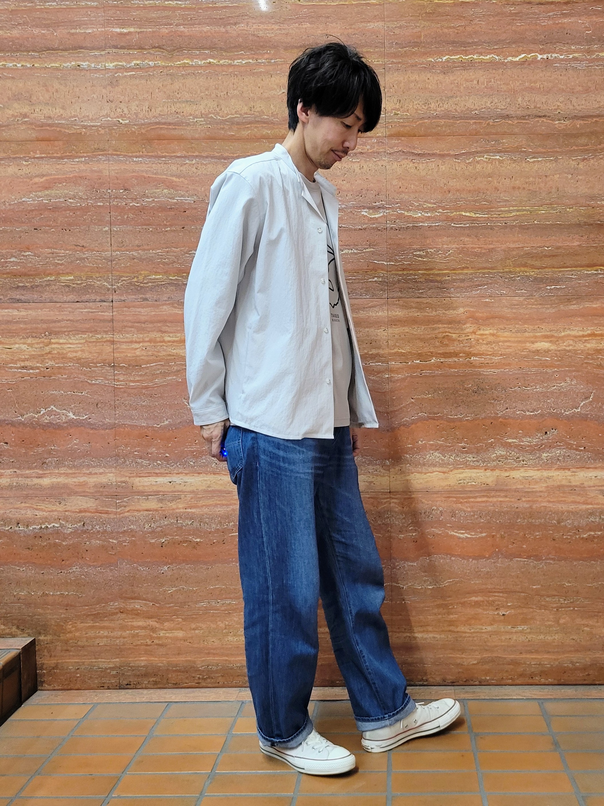piroyaさんの「TAKEO KIKUCHI｜【撥水・洗える・シワになりにくい】 リランチェ（R） シャツ」を使ったコーディネート
