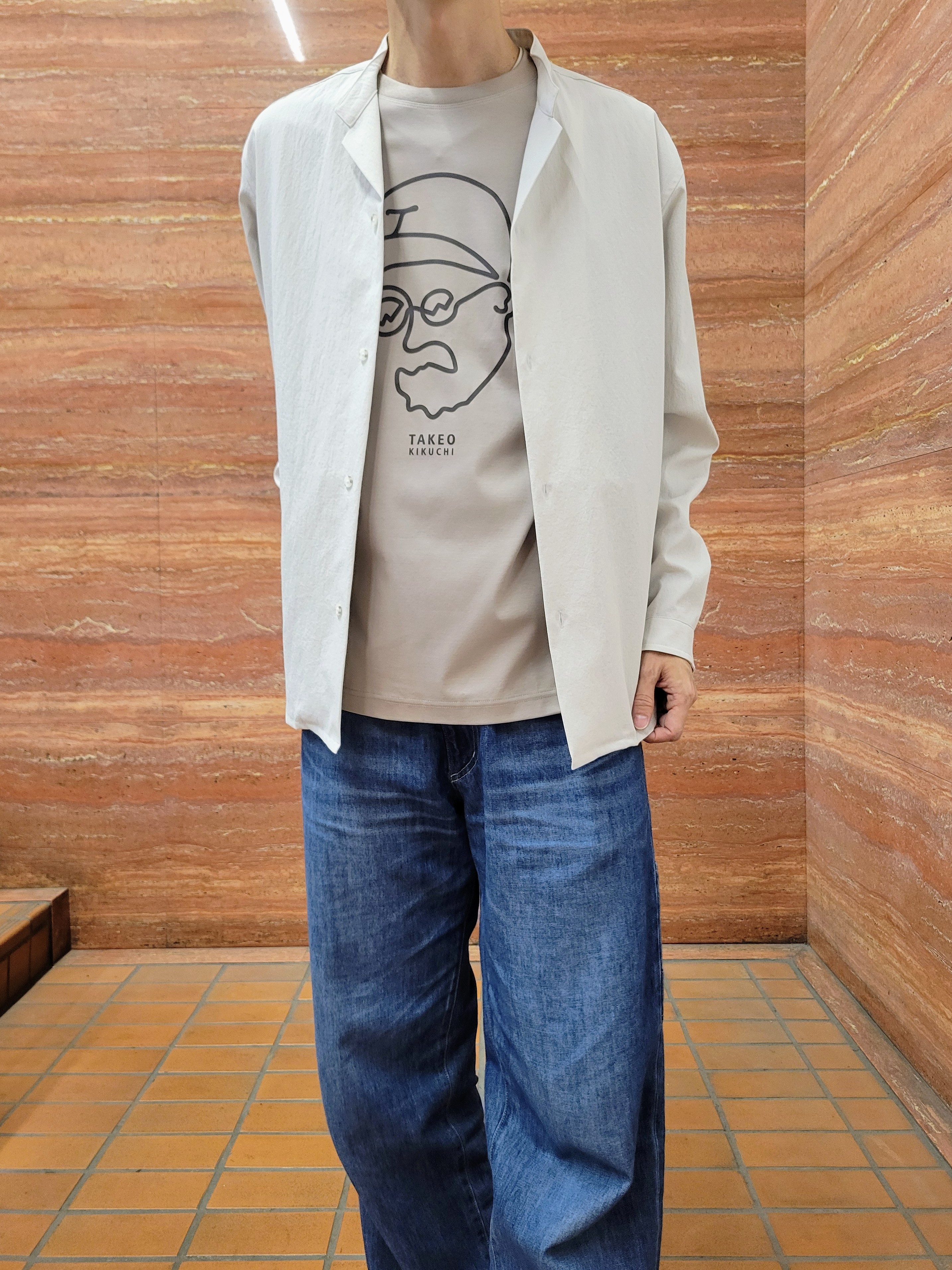 piroyaさんの「TAKEO KIKUCHI｜【撥水・洗える・シワになりにくい】 リランチェ（R） シャツ」を使ったコーディネート