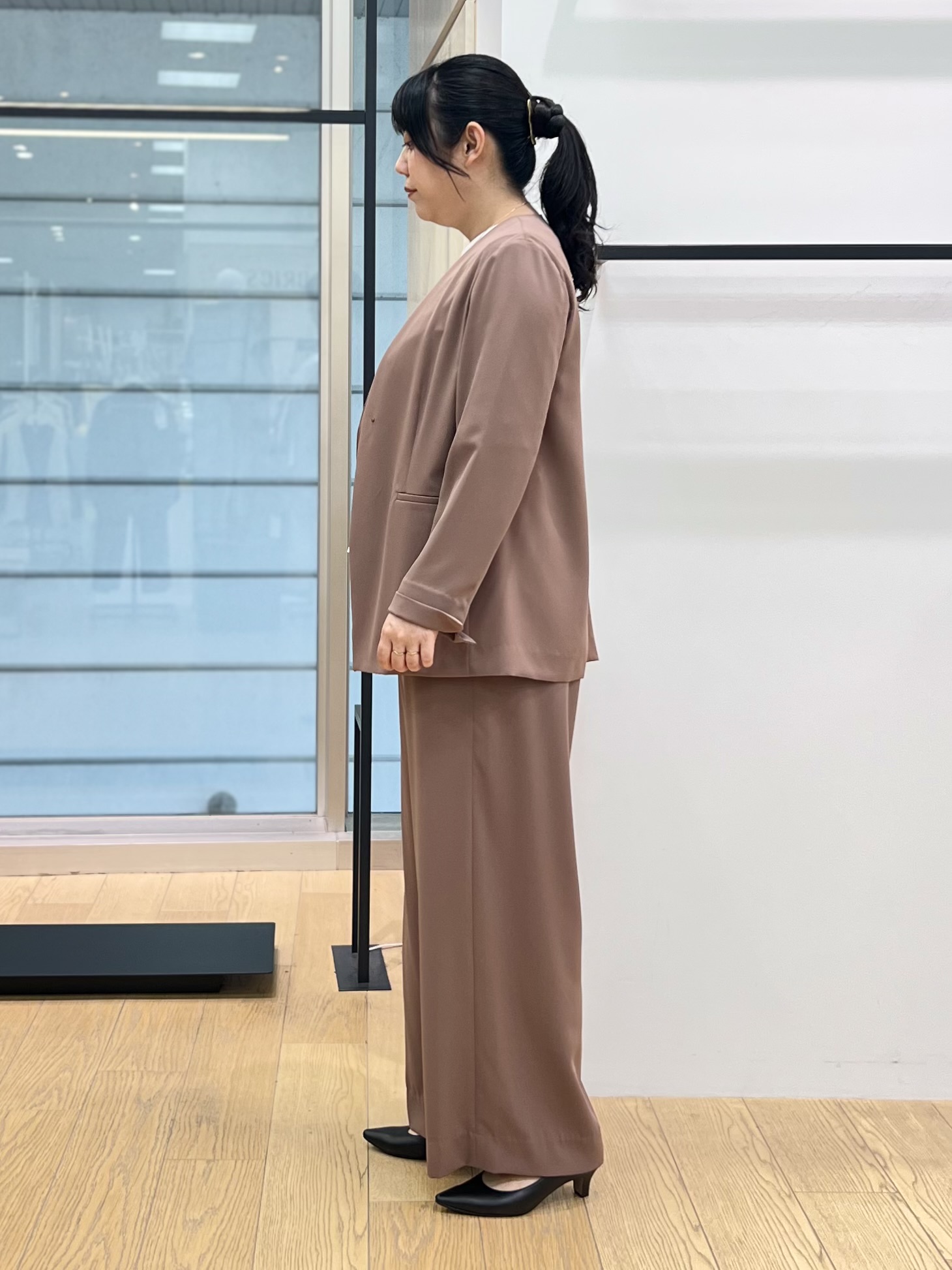 shimaさんの「INDIVI｜【接触冷感／透湿／着る日傘】ノーカラージャケット」を使ったコーディネート